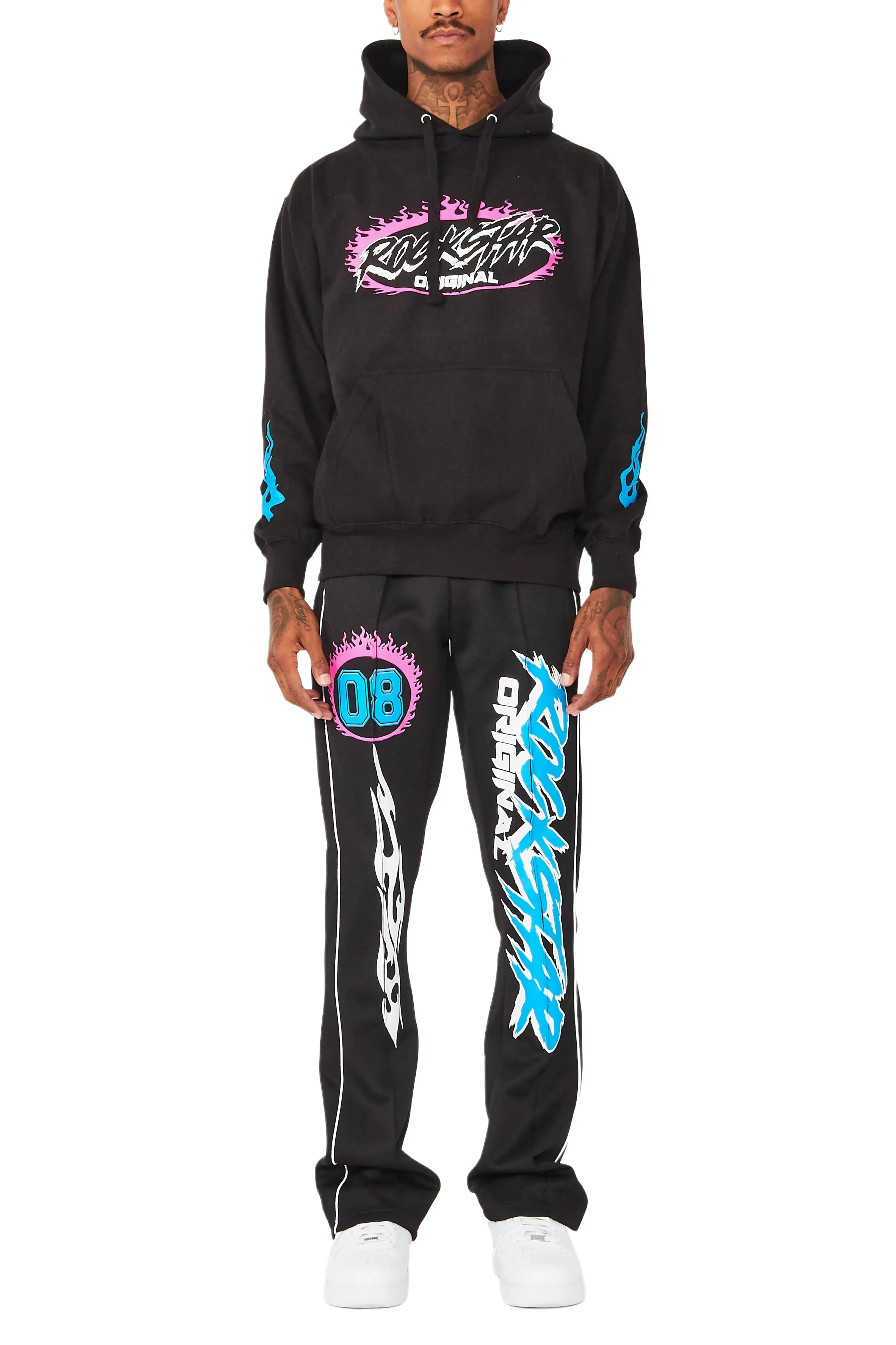 Draven Black Graphic Hoodie Track Set sold by Rockstar Original product image thumbnail 4