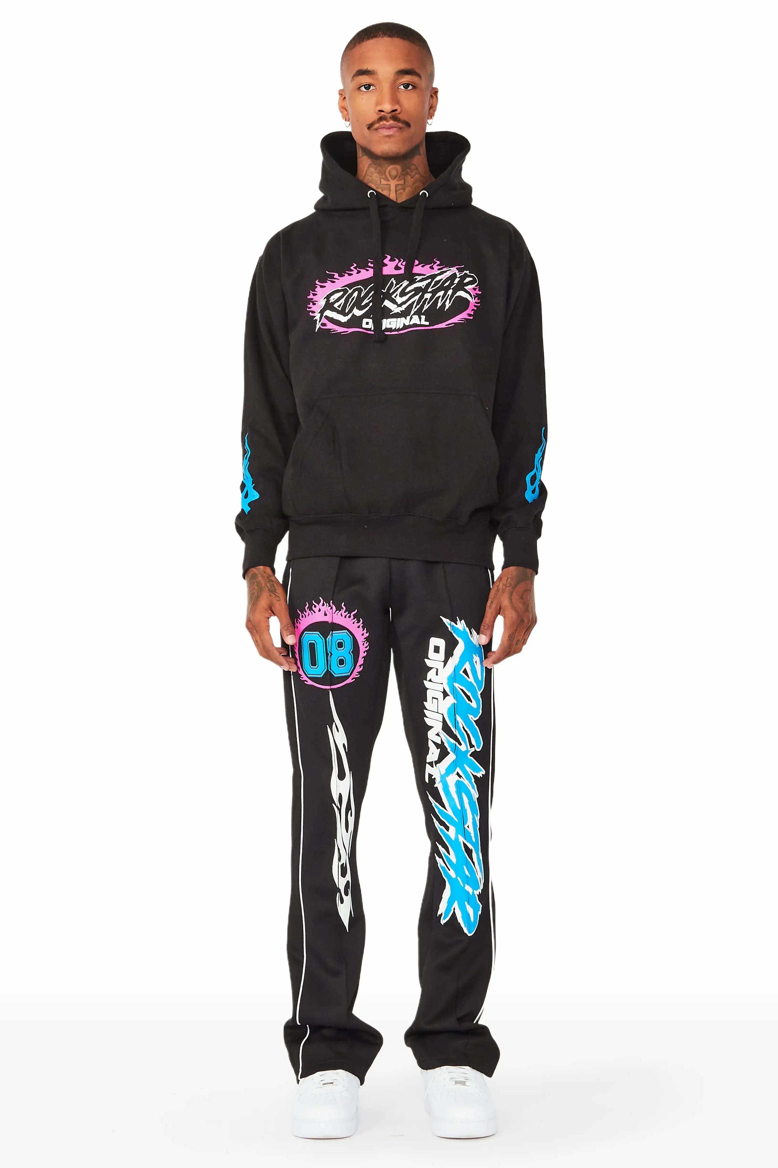 Draven Black Graphic Hoodie Track Set sold by Rockstar Original