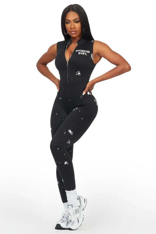 Saheera Black Painted Jumpsuit sold by Rockstar Original