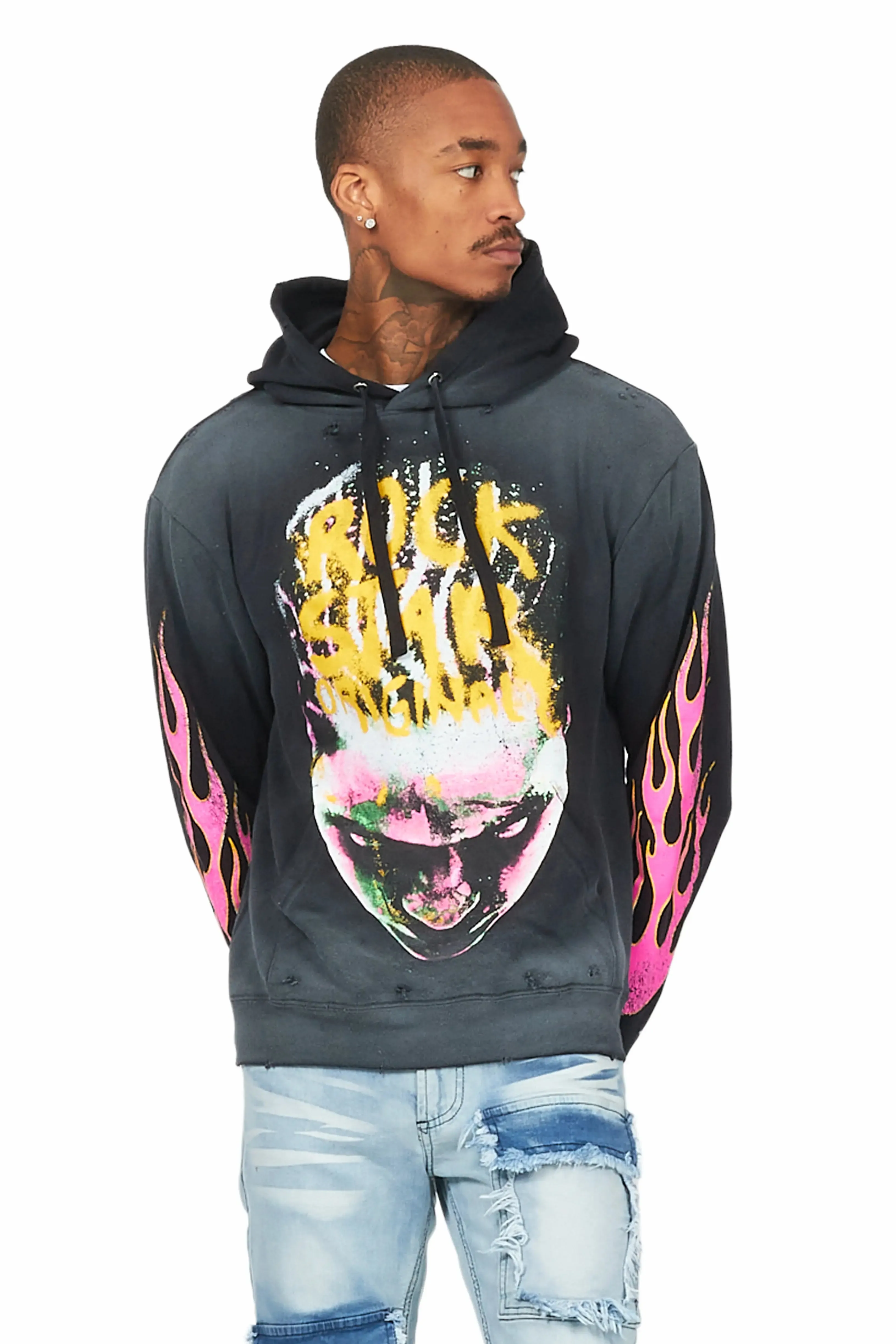 Rafe Black Graphic Hoodie sold by Rockstar Original product image thumbnail 4