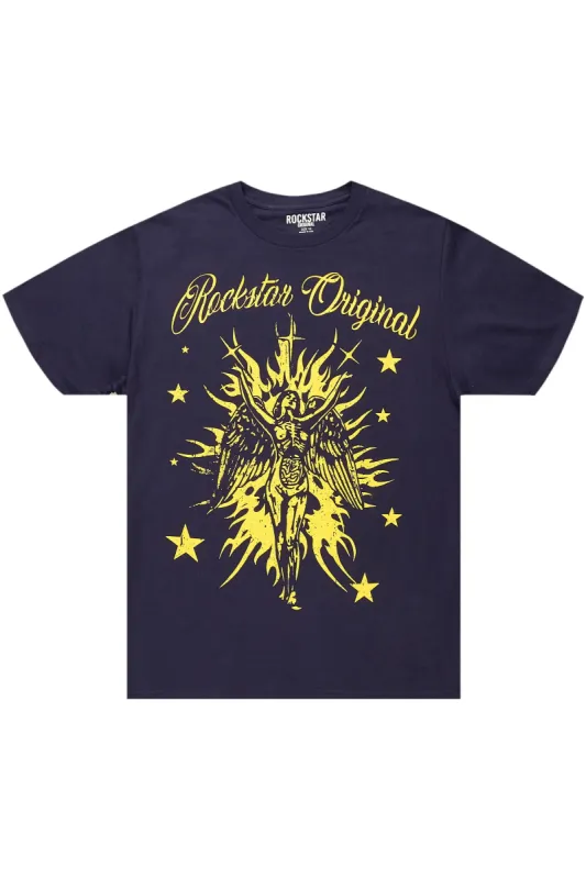 Jamyia Navy Oversized T-Shirt sold by Rockstar Original