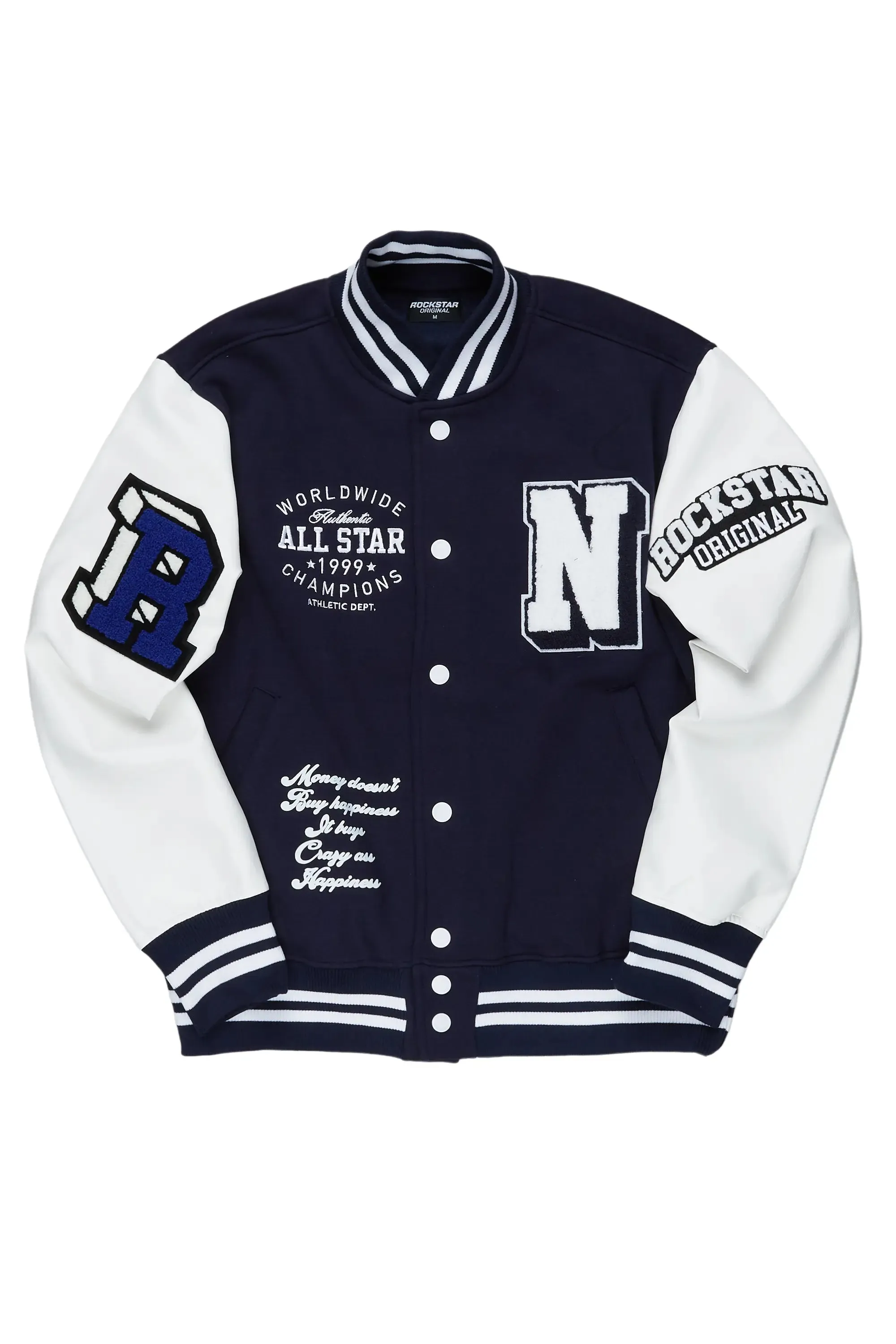 Himiko Navy Varsity Jacket sold by Rockstar Original product image thumbnail 2