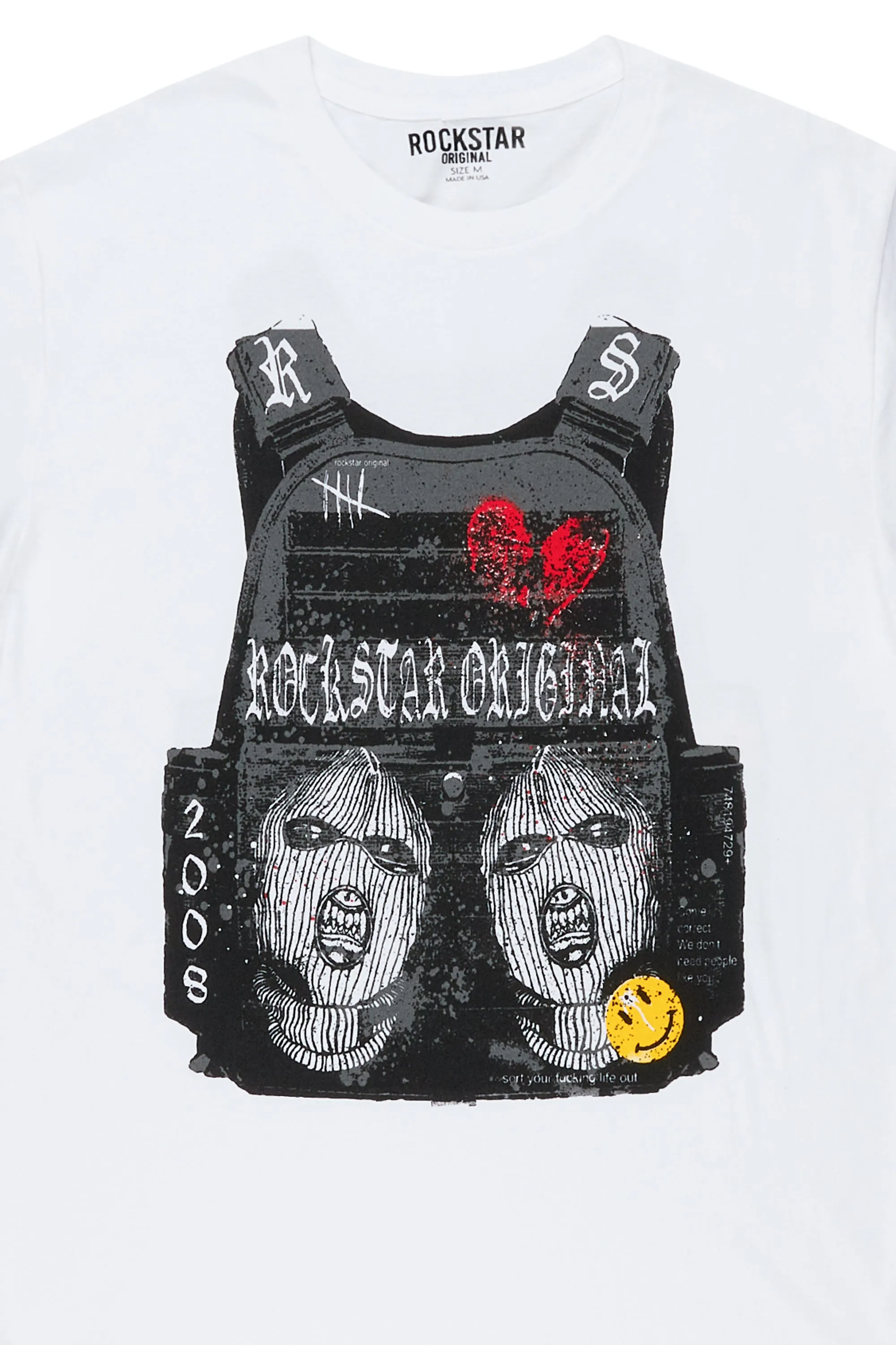 Mobbin White Graphic T-Shirt sold by Rockstar Original product image thumbnail 2