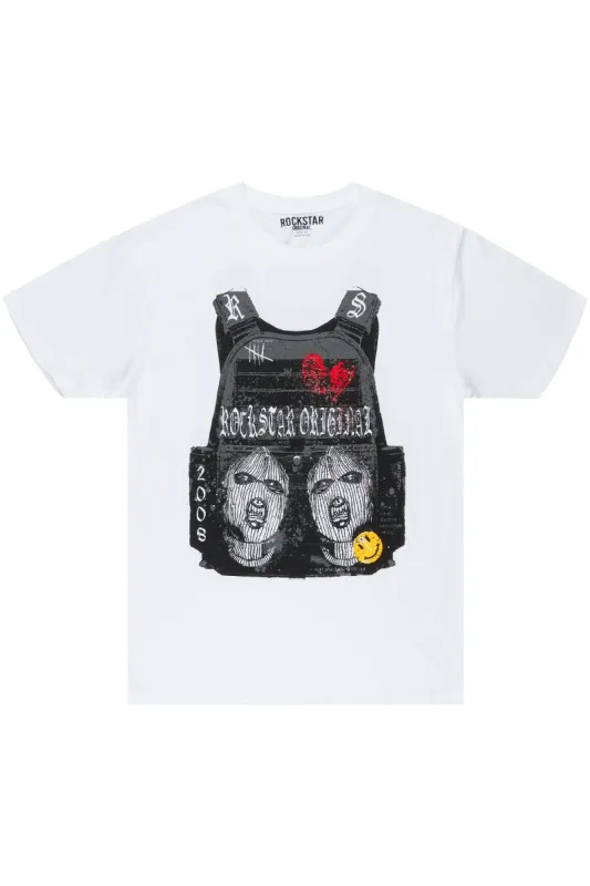 Mobbin White Graphic T-Shirt sold by Rockstar Original