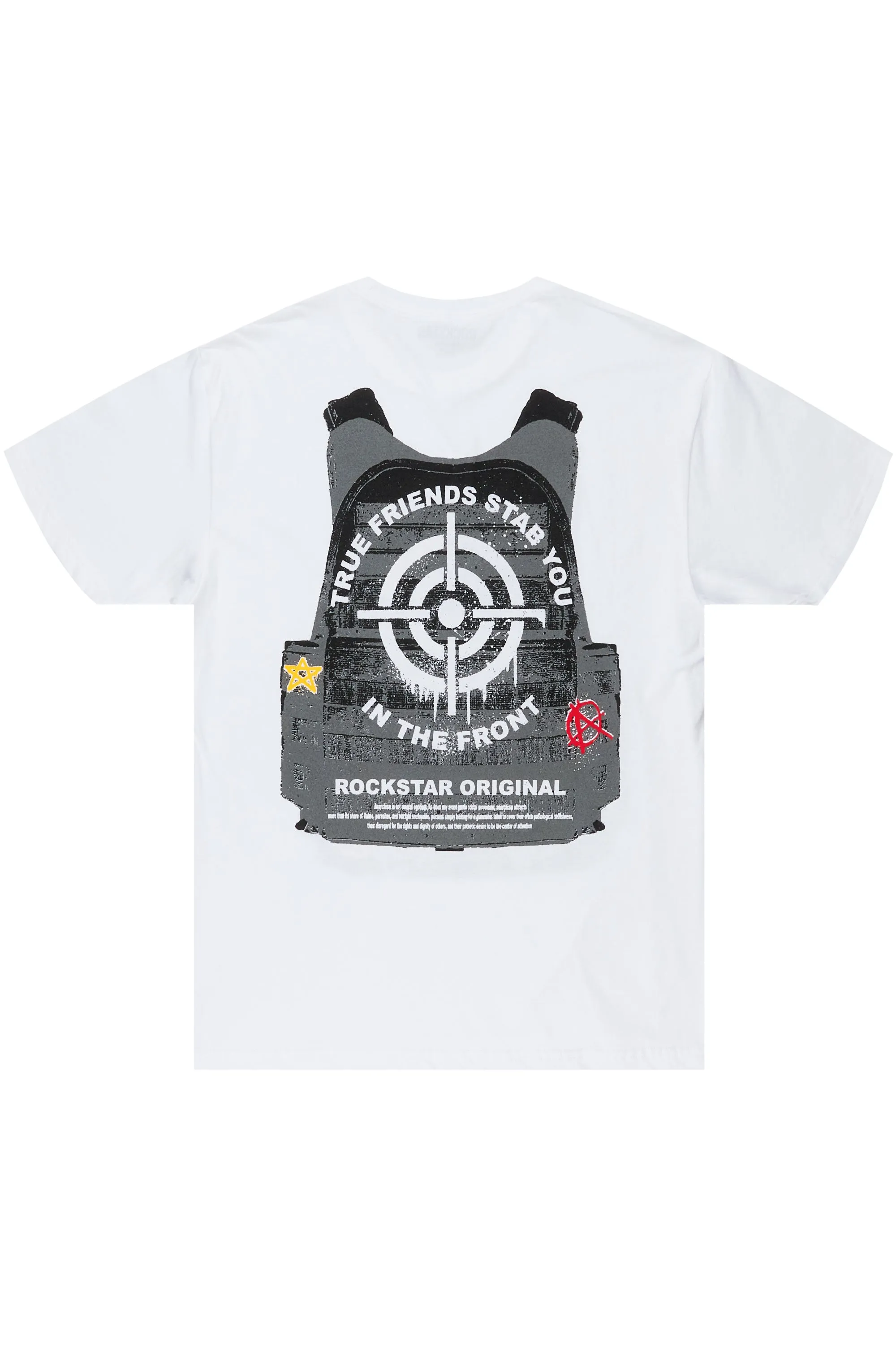 Mobbin White Graphic T-Shirt sold by Rockstar Original product image thumbnail 3