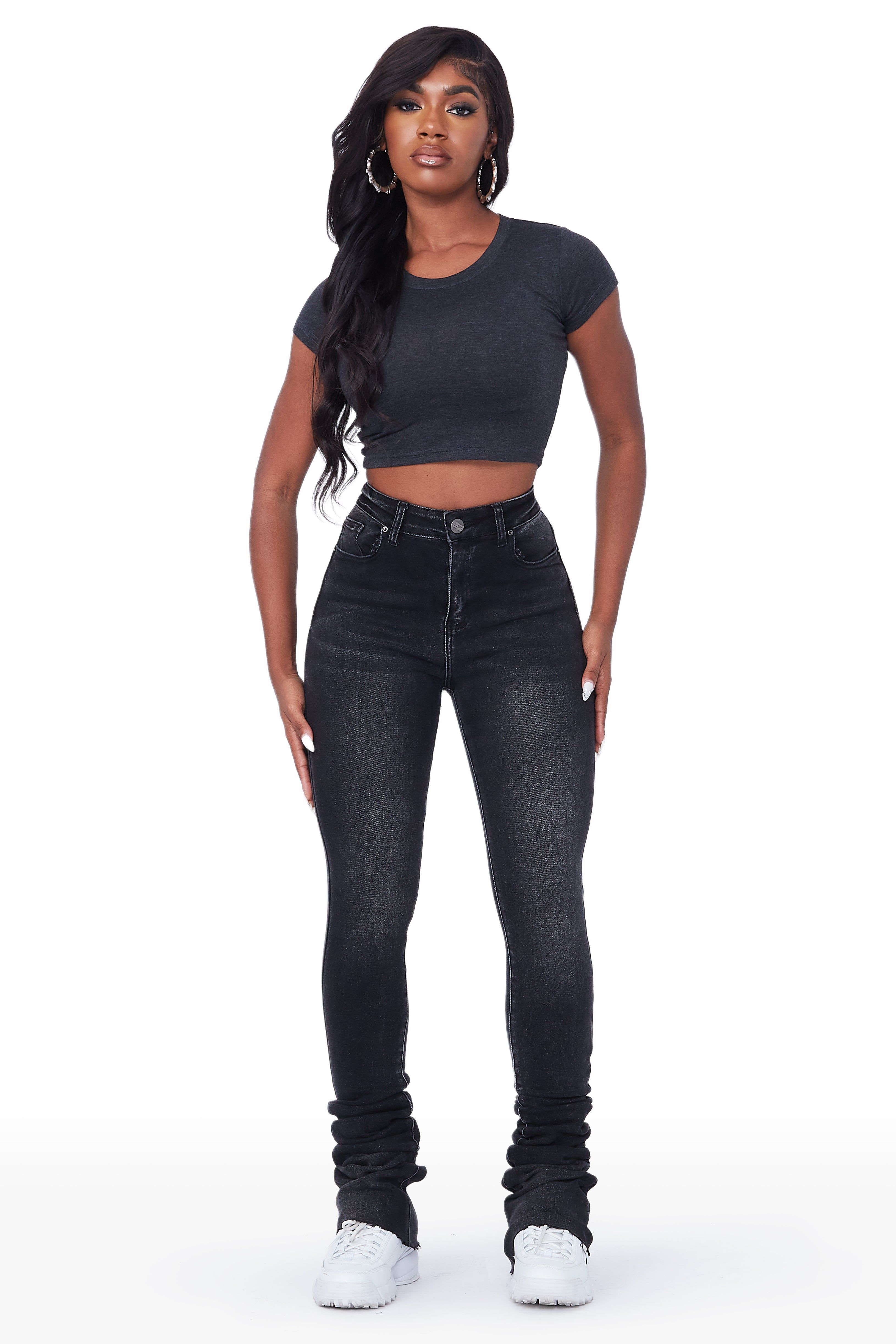 Violeta Black Super Stacked Jean sold by Rockstar Original product image thumbnail 3