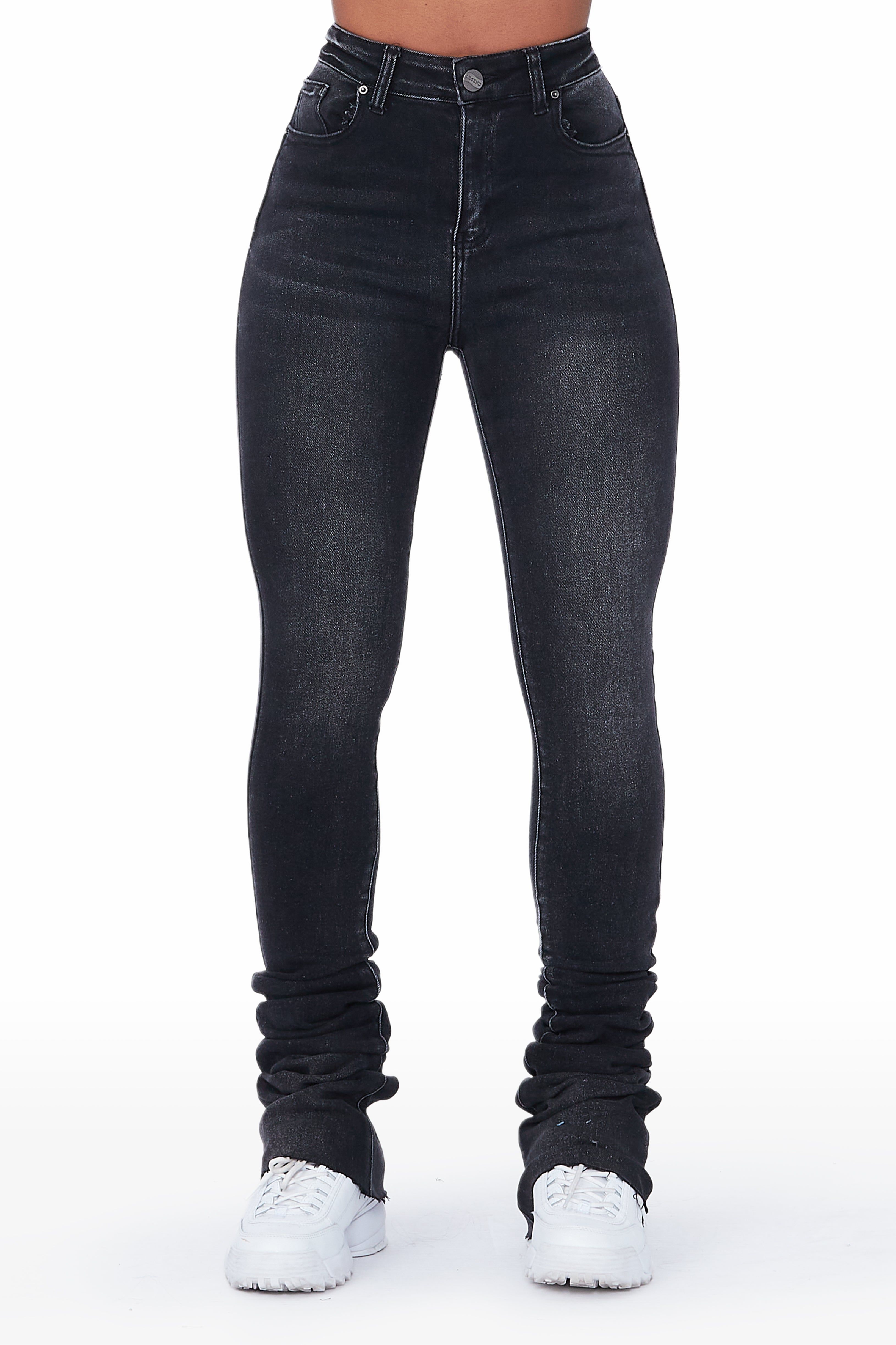 Violeta Black Super Stacked Jean sold by Rockstar Original