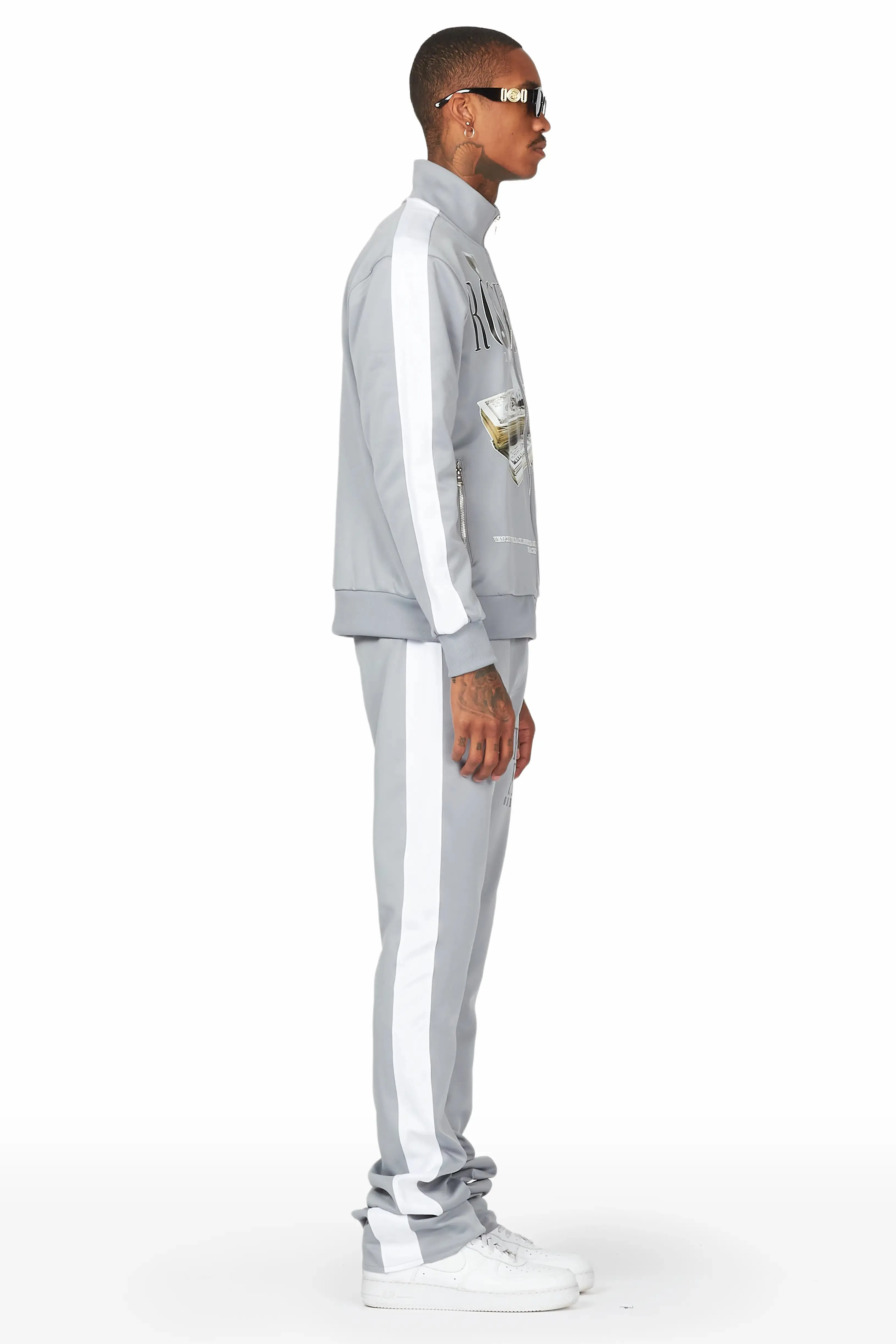 Dayte Nite Grey Tricot Super Stacked Track Set sold by Rockstar Original product image thumbnail 4