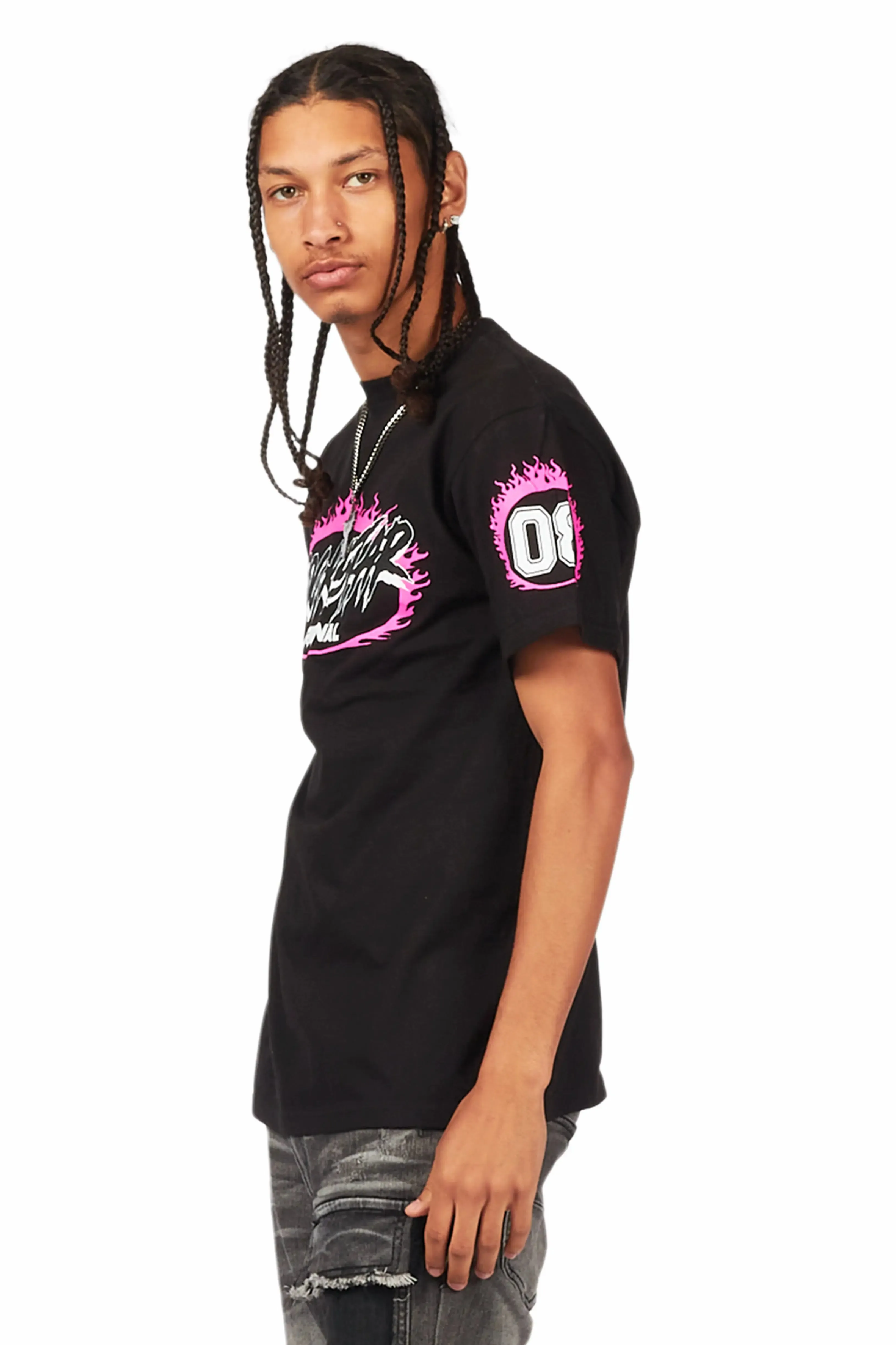 Draven Black Graphic T-Shirt sold by Rockstar Original product image thumbnail 4