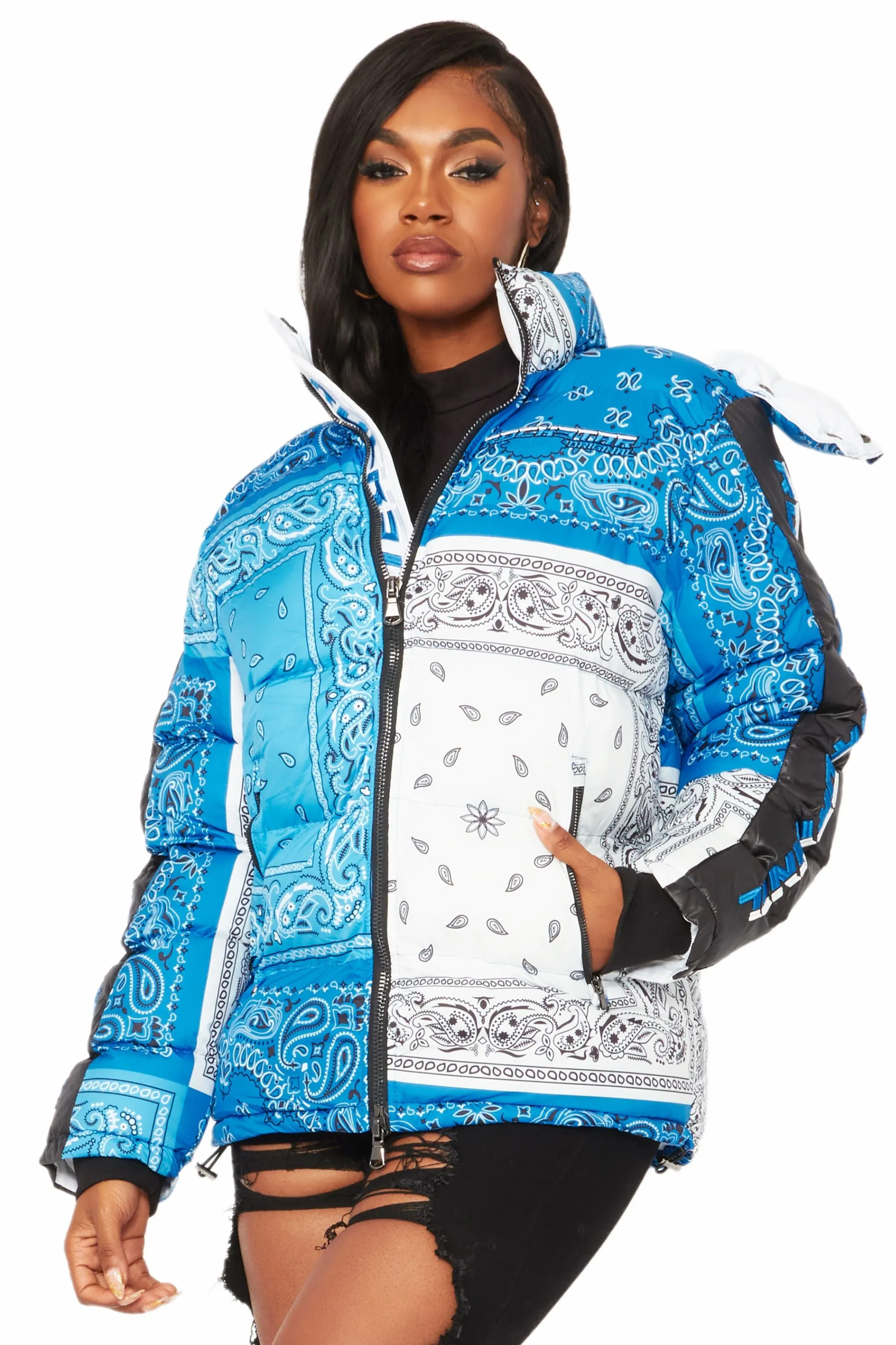 Who's Team Blue Oversized Puffer Jacket sold by Rockstar Original product image thumbnail 5