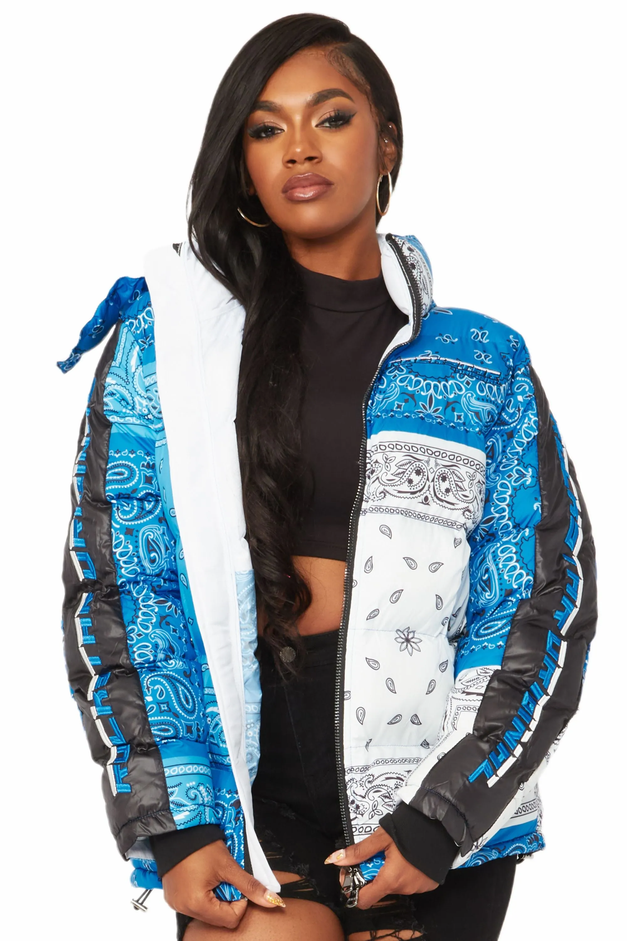 Who's Team Blue Oversized Puffer Jacket sold by Rockstar Original product image thumbnail 3