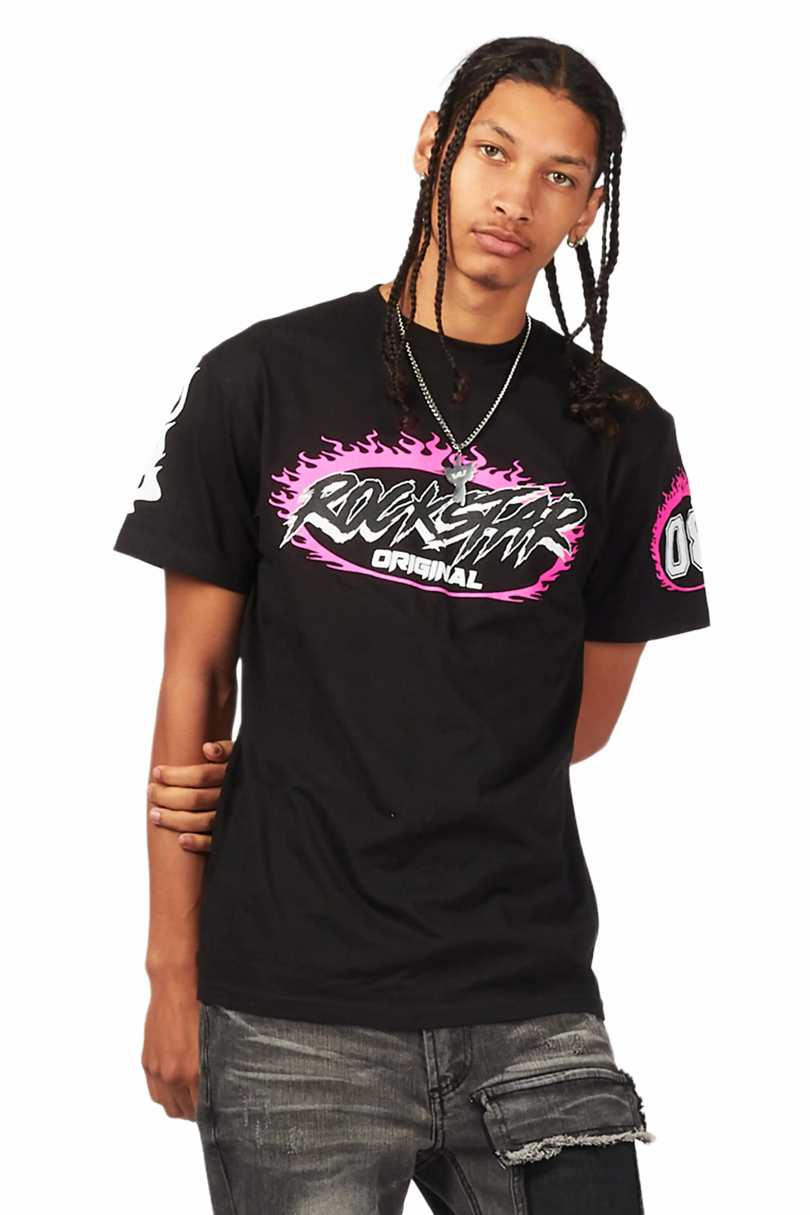 Draven Black Graphic T-Shirt sold by Rockstar Original product image thumbnail 5