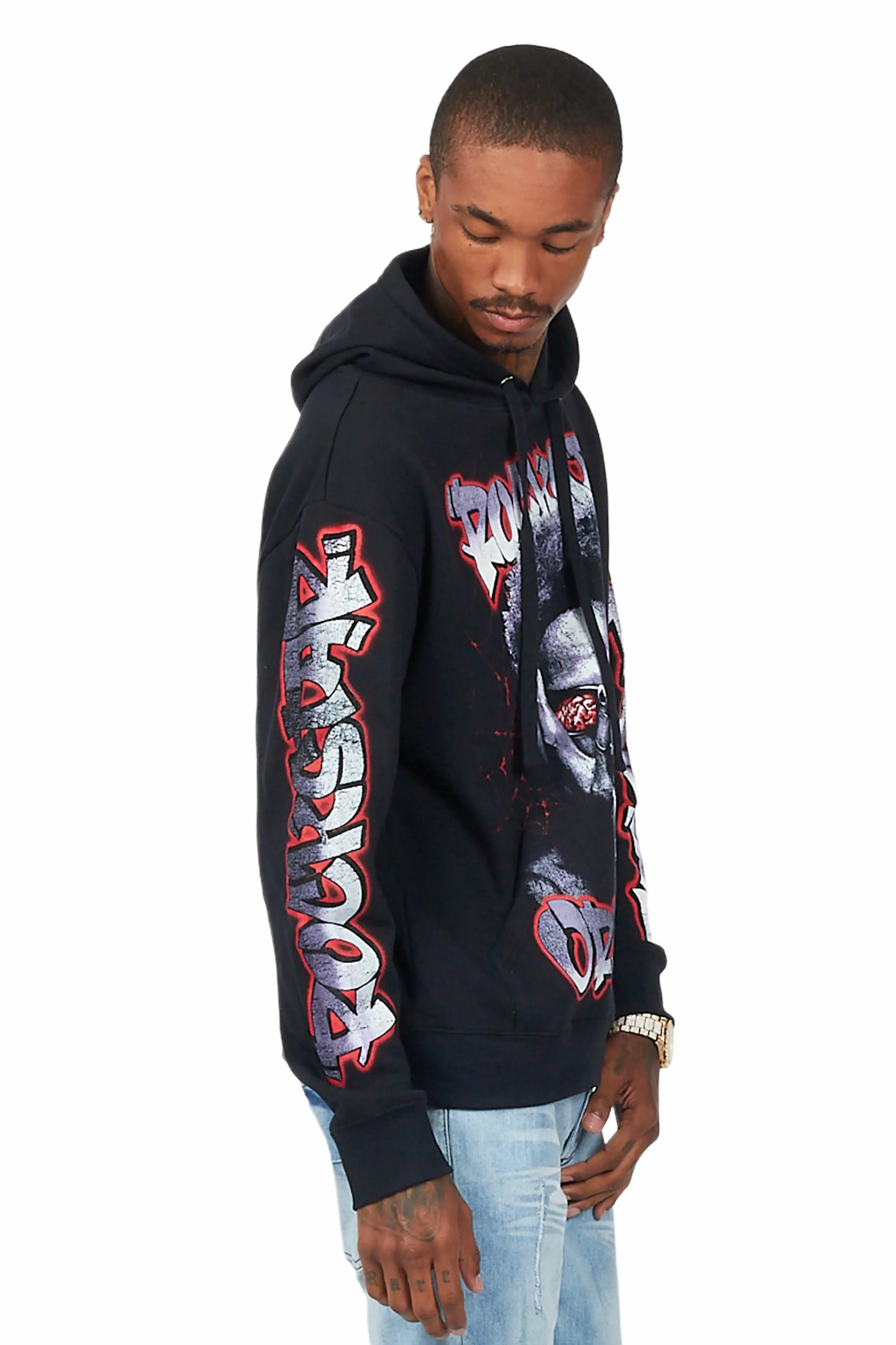 Acke Black Graphic Hoodie sold by Rockstar Original product image thumbnail 4