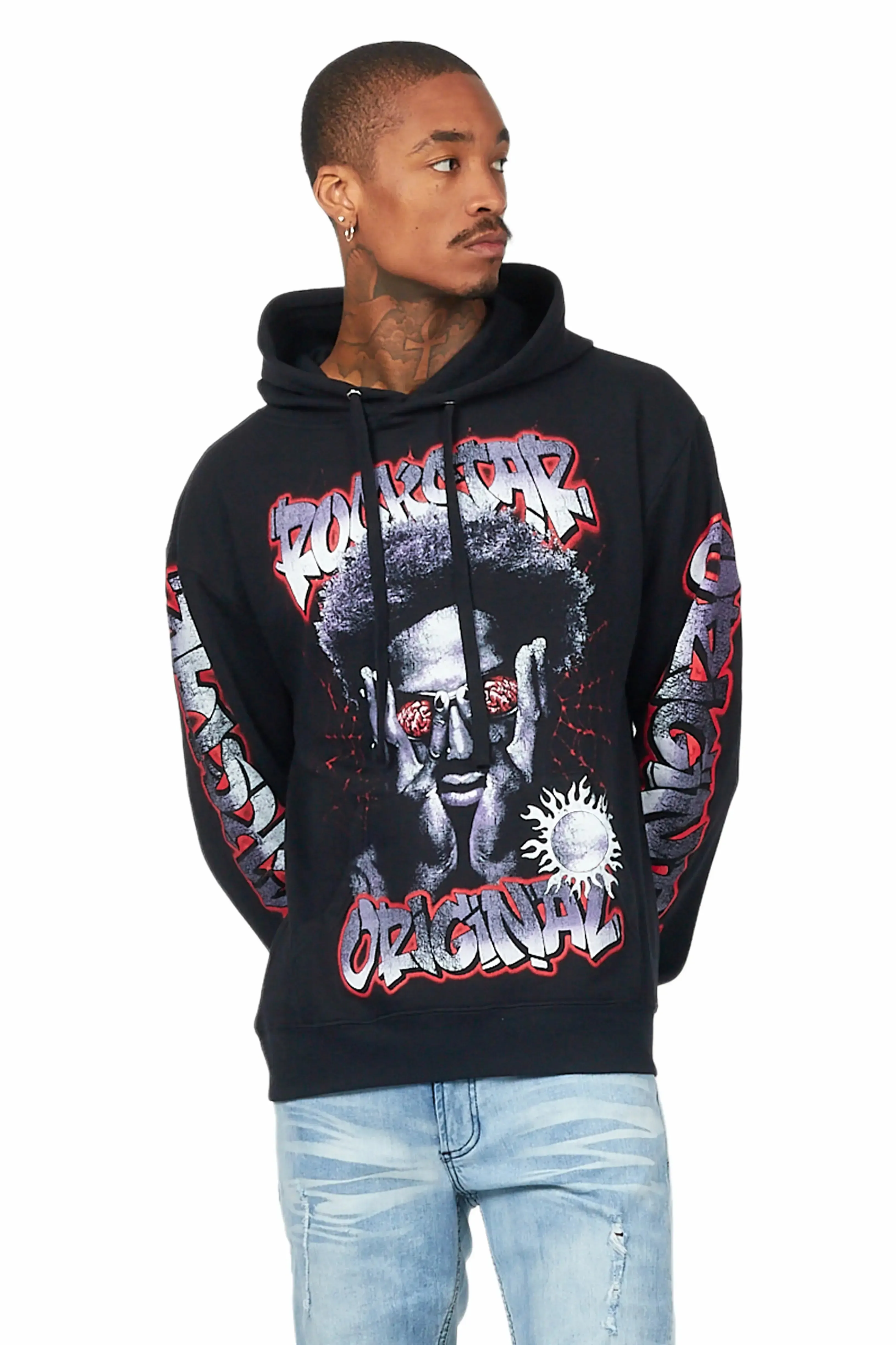Acke Black Graphic Hoodie sold by Rockstar Original product image thumbnail 5