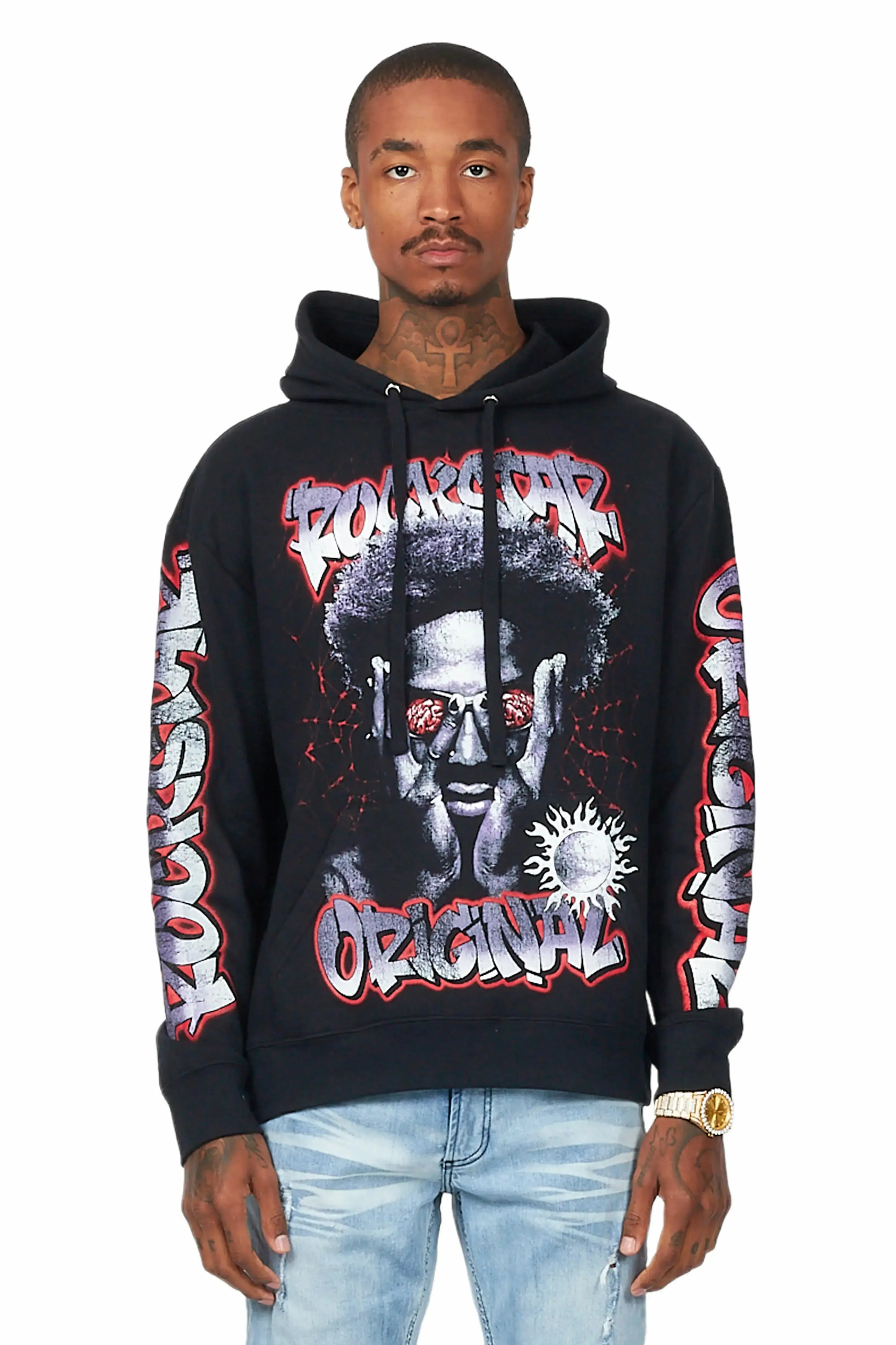 Acke Black Graphic Hoodie sold by Rockstar Original