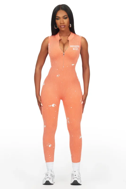 Saheera Orange Painted Jumpsuit sold by Rockstar Original