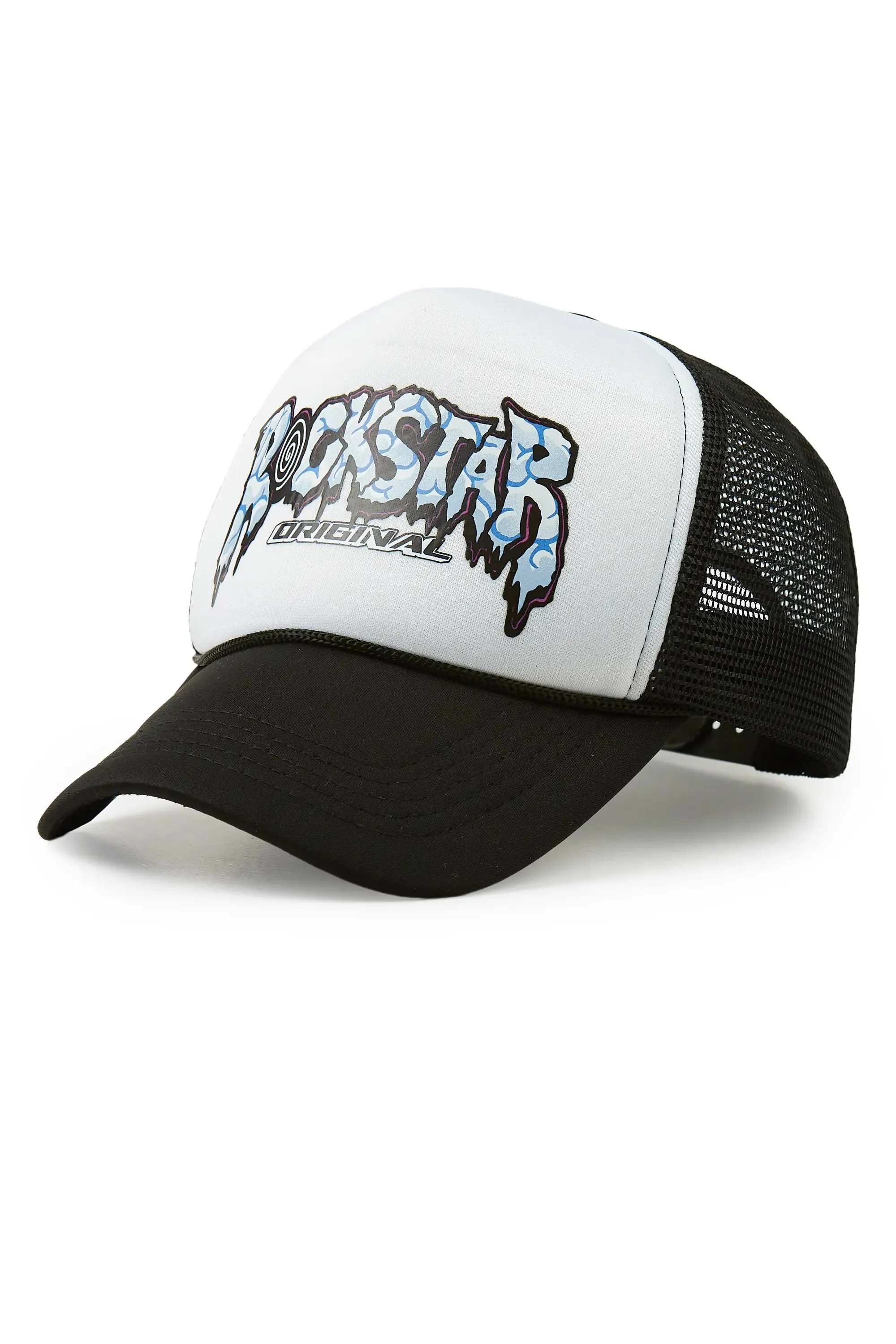 Geek Skull White/Black Trucker Hat sold by Rockstar Original product image thumbnail 2