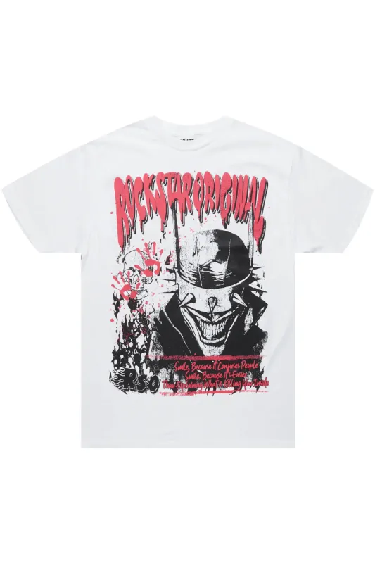 Too Serious White Graphic T-Shirt sold by Rockstar Original