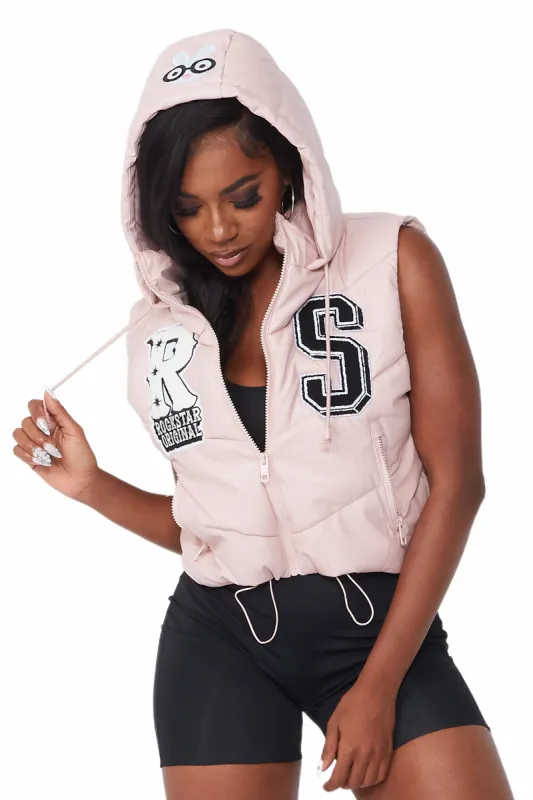 Noshay Pink Puffer Vest sold by Rockstar Original