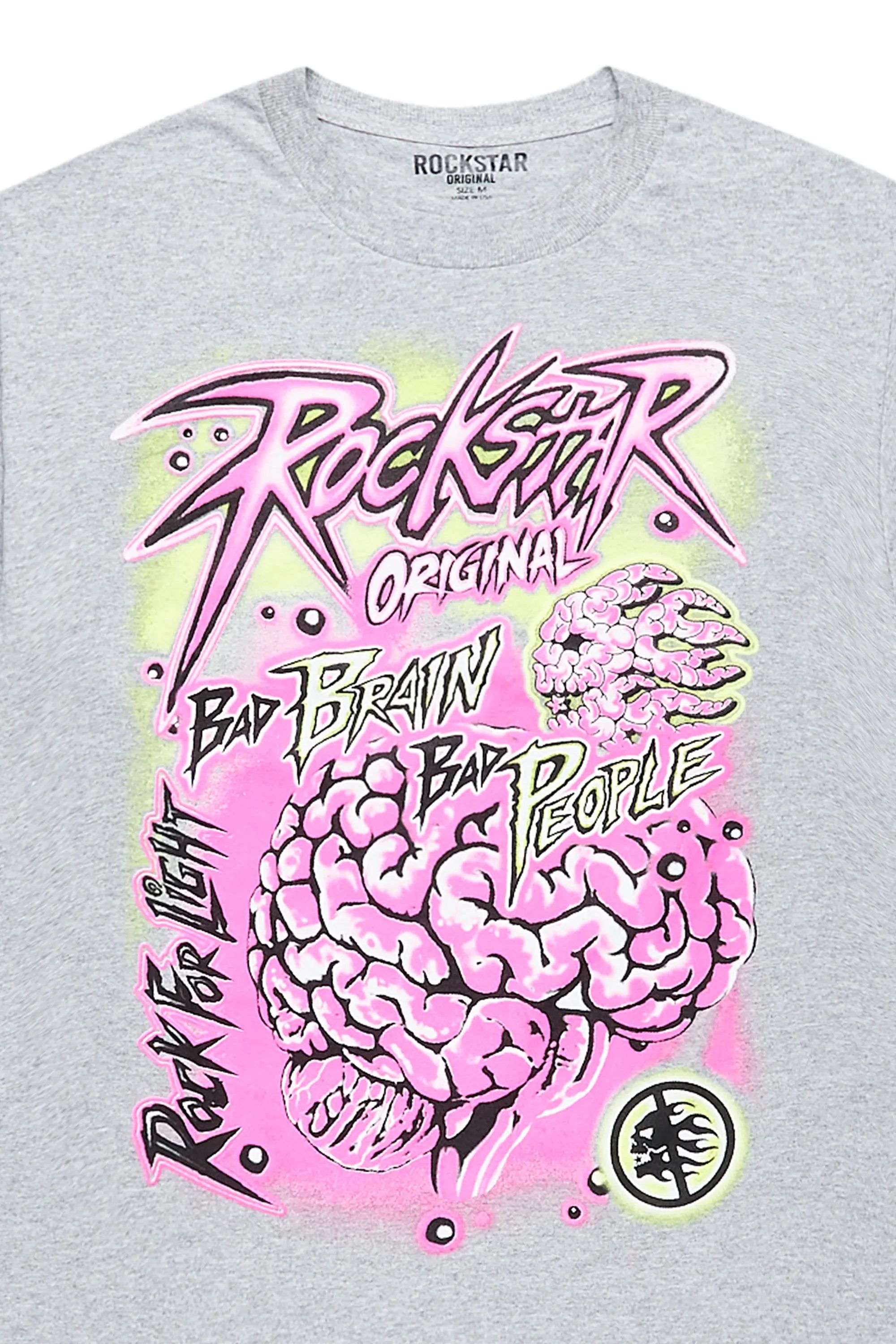 Braindead Heather Grey Graphic T-Shirt sold by Rockstar Original product image thumbnail 2