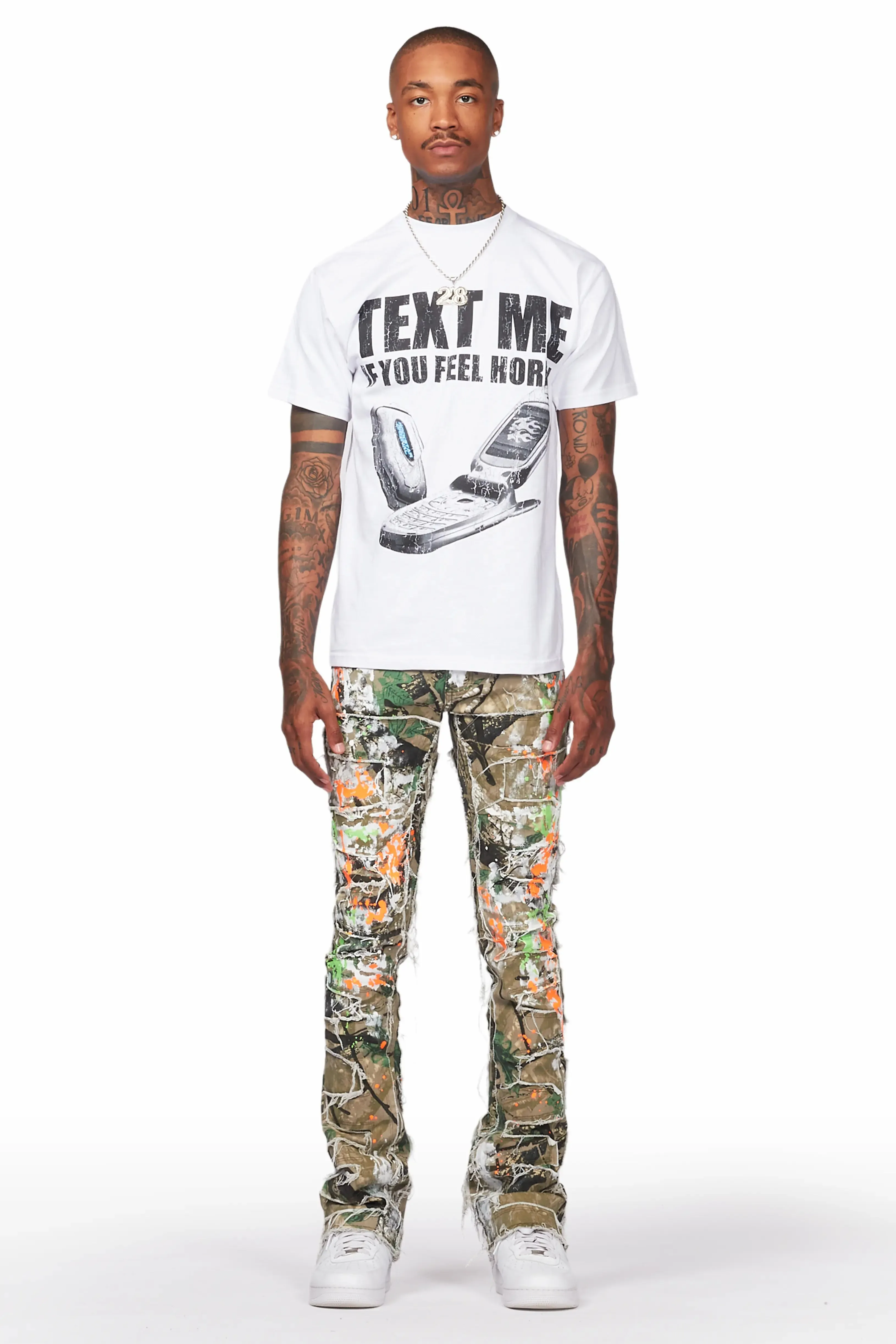 Egras Tree Camo Painter Stacked Flare Jean sold by Rockstar Original product image thumbnail 3