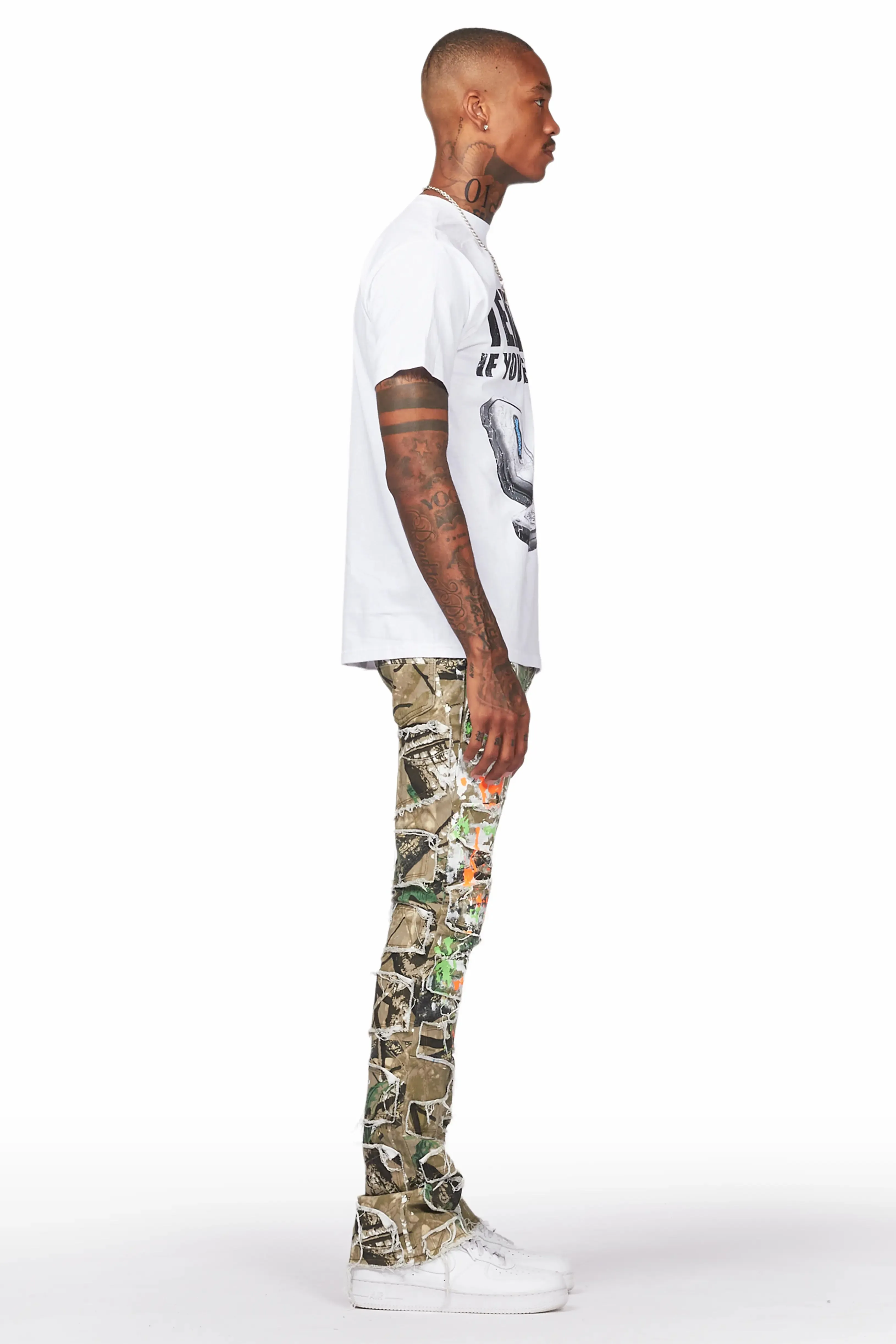 Egras Tree Camo Painter Stacked Flare Jean sold by Rockstar Original product image thumbnail 4