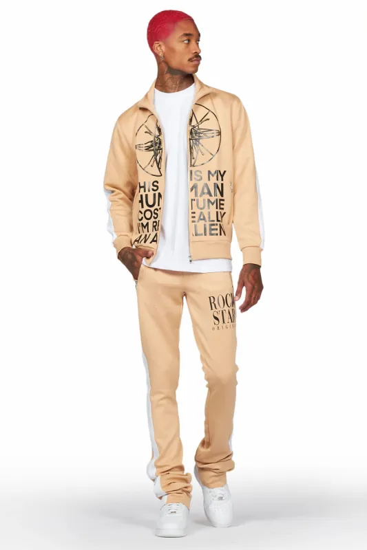 Lael Beige Tricot Super Stacked Track Set sold by Rockstar Original