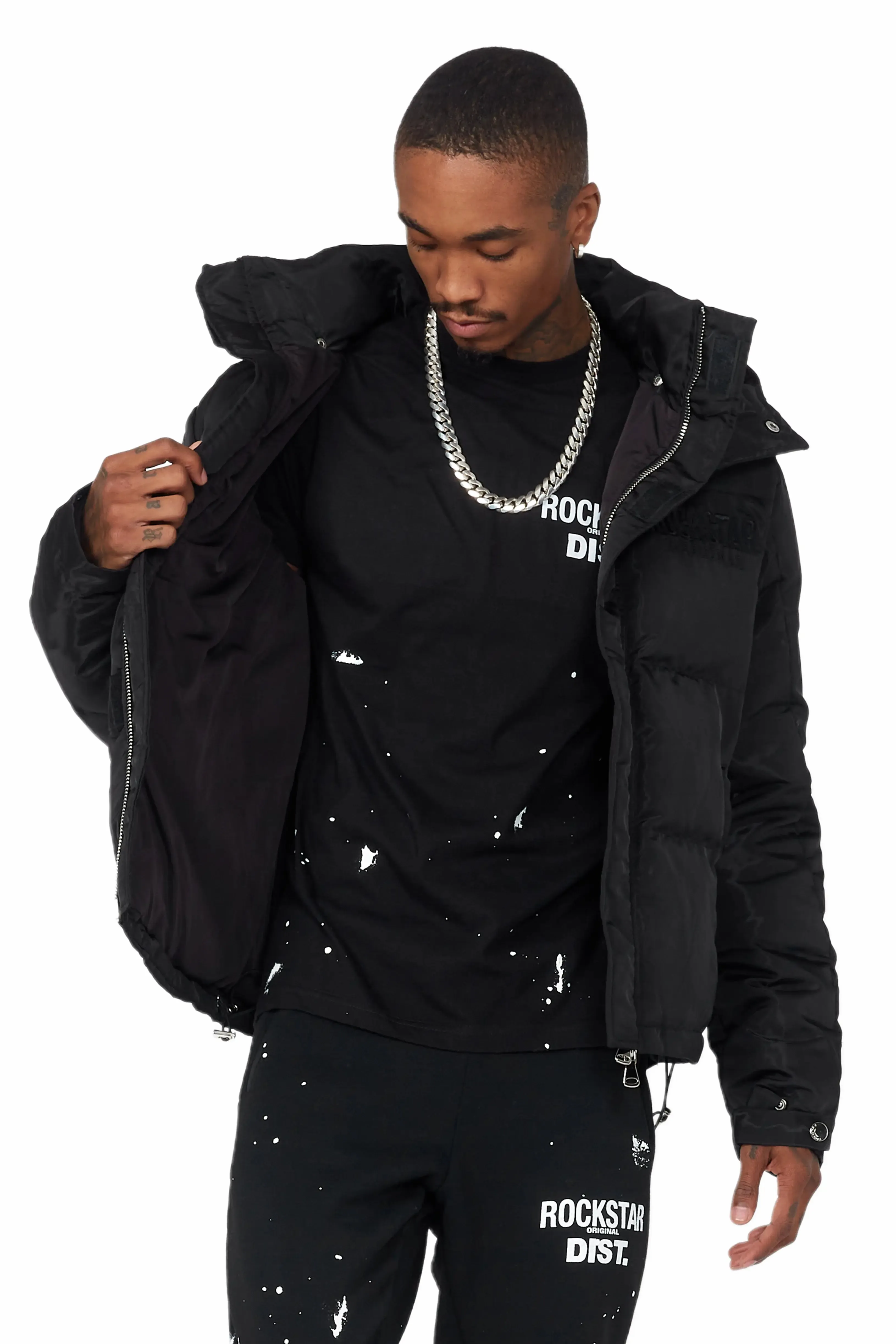 Brynn Black Puffer Jacket sold by Rockstar Original product image thumbnail 5