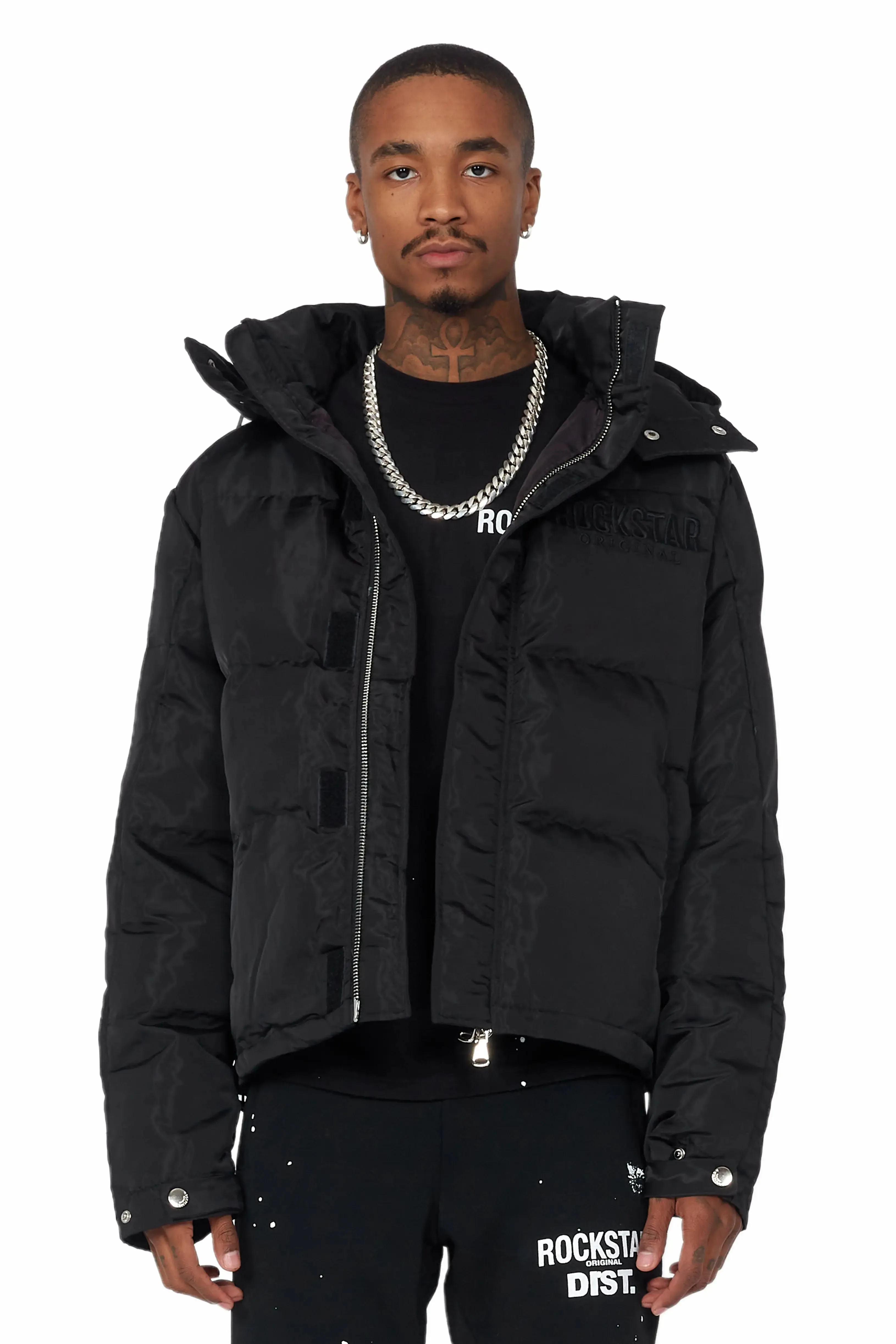 Brynn Black Puffer Jacket sold by Rockstar Original