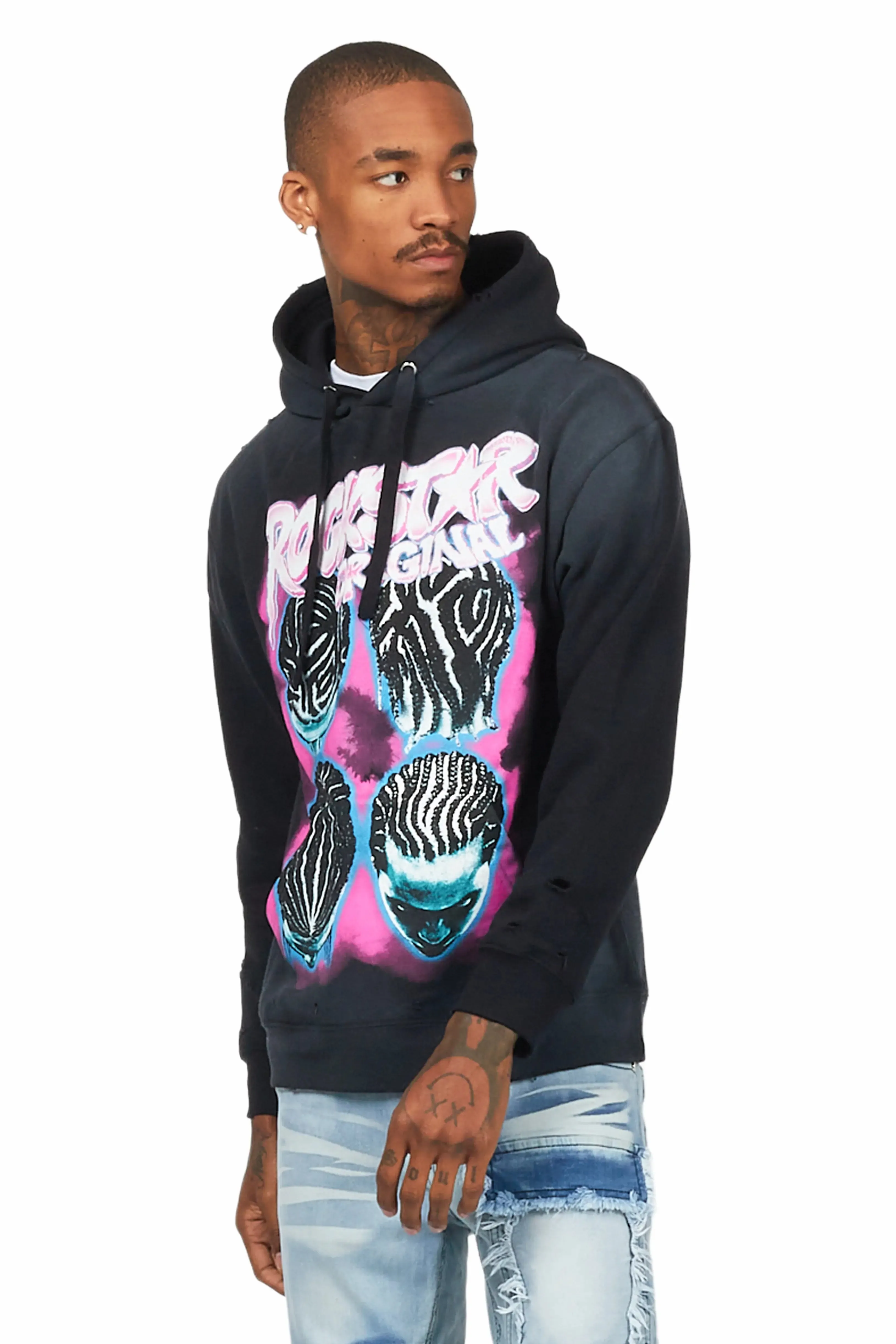 Barber Black Graphic Hoodie sold by Rockstar Original product image thumbnail 4