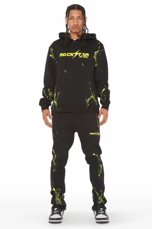 Rune Black/Yellow Slim Fit Track Set sold by Rockstar Original