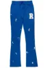 Angelo Royal Blue Patchwork Stacked Flare Pants sold by Rockstar Original