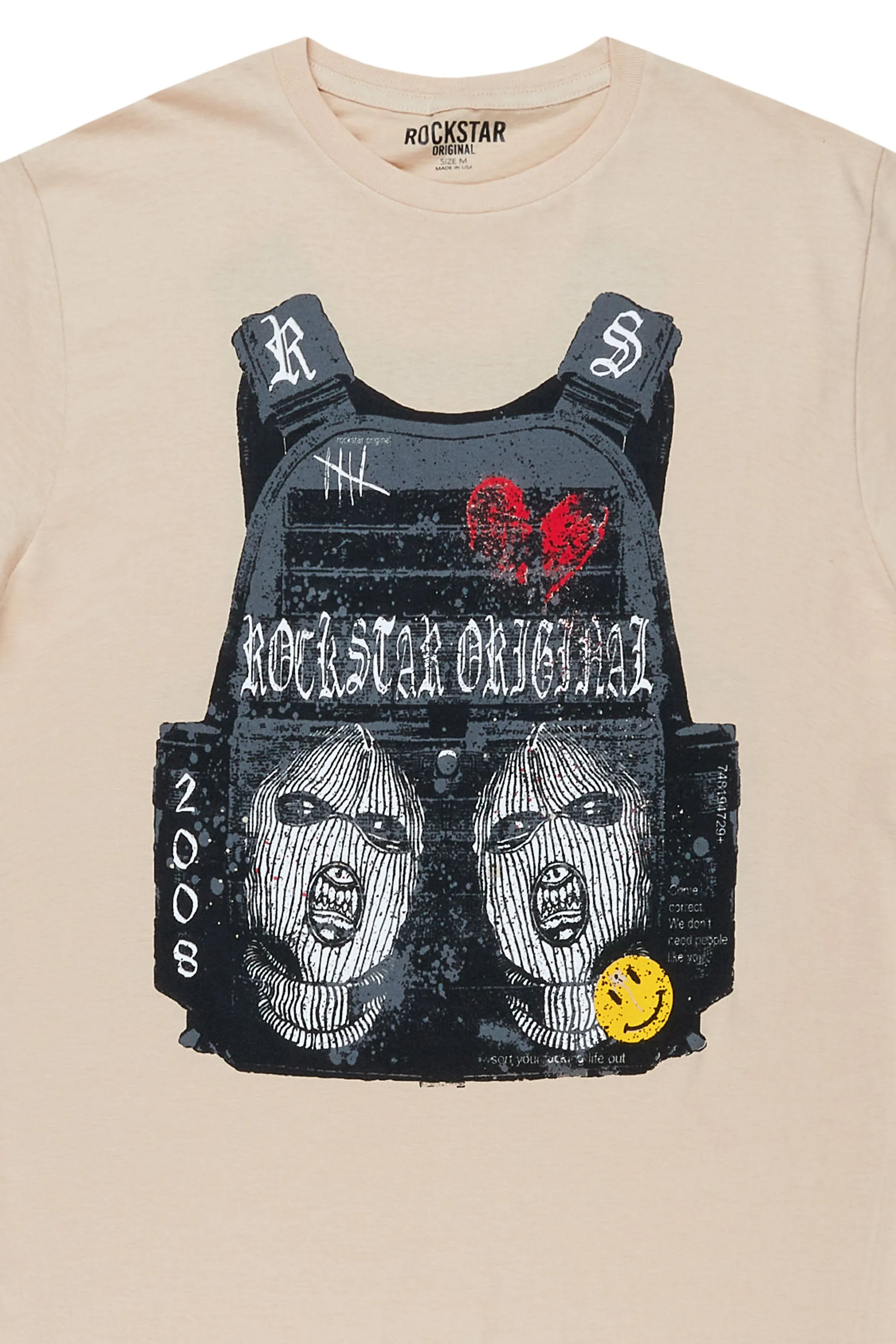 Mobbin Cream Graphic T-Shirt sold by Rockstar Original product image thumbnail 2