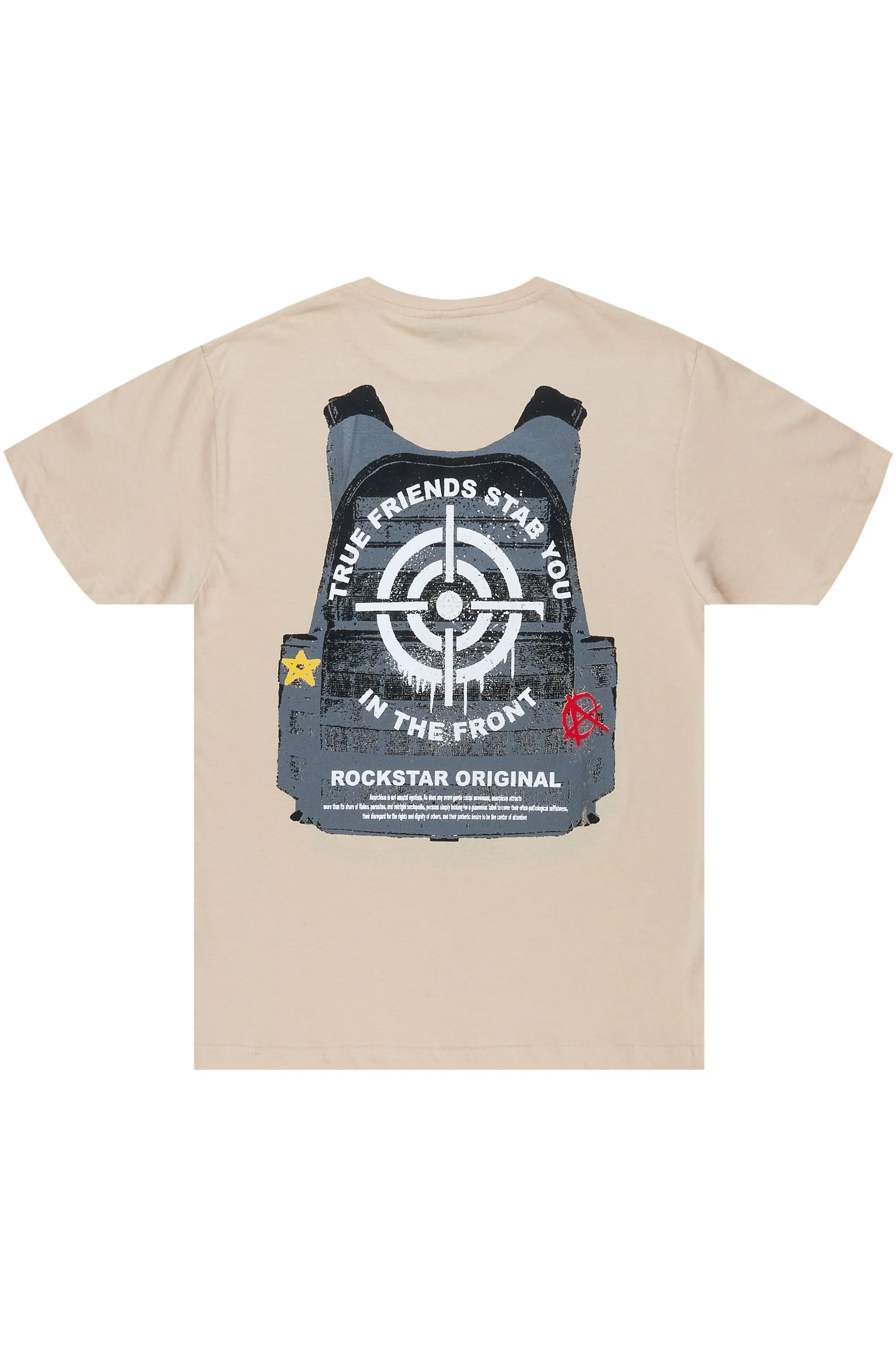 Mobbin Cream Graphic T-Shirt sold by Rockstar Original product image thumbnail 3