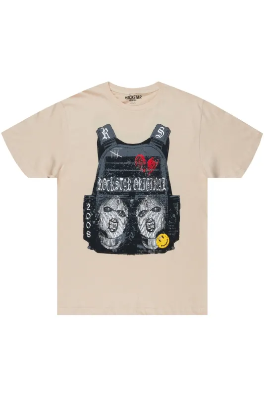 Mobbin Cream Graphic T-Shirt sold by Rockstar Original