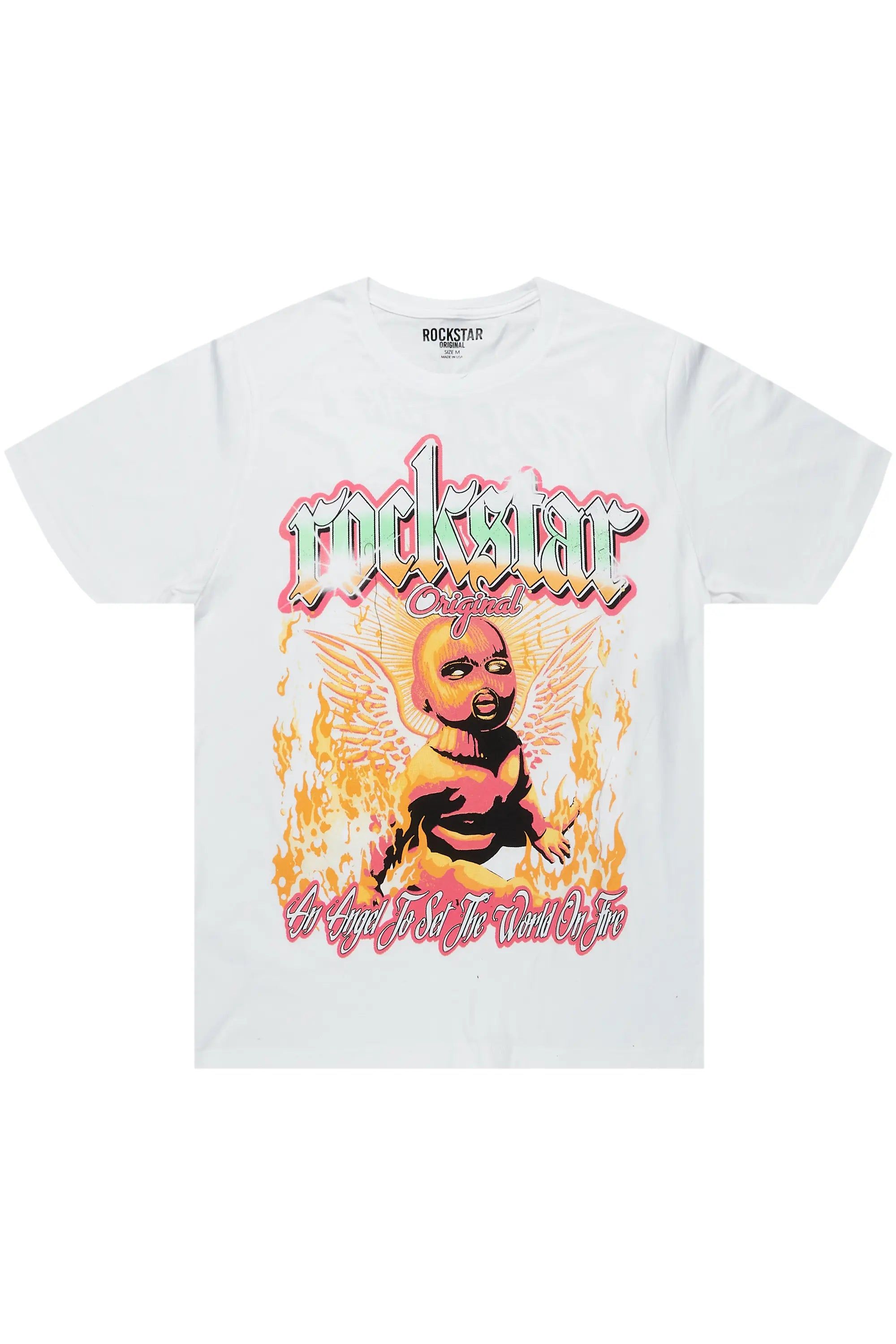 Whitefall White Graphic T-Shirt sold by Rockstar Original product image thumbnail 2