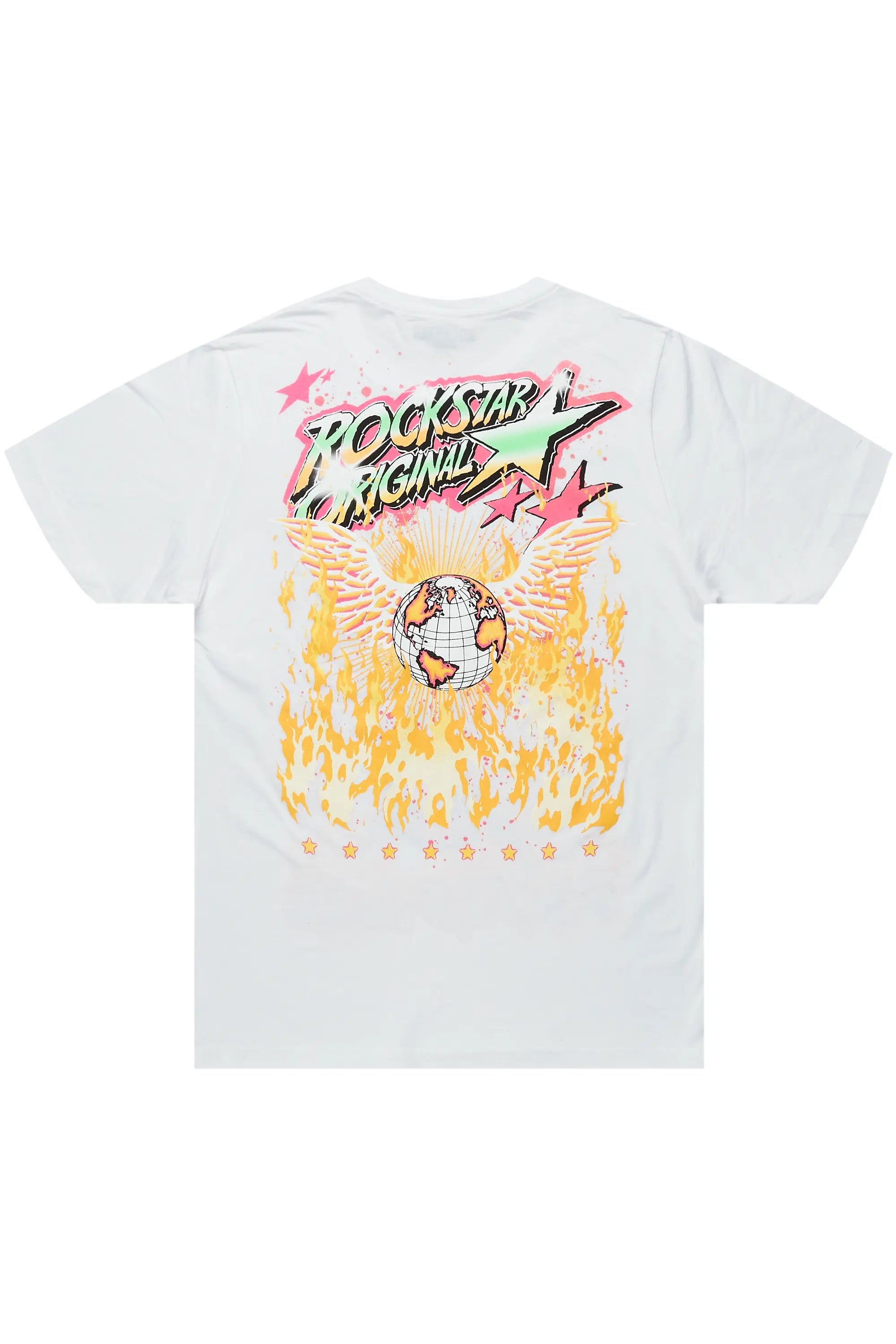 Whitefall White Graphic T-Shirt sold by Rockstar Original product image thumbnail 5