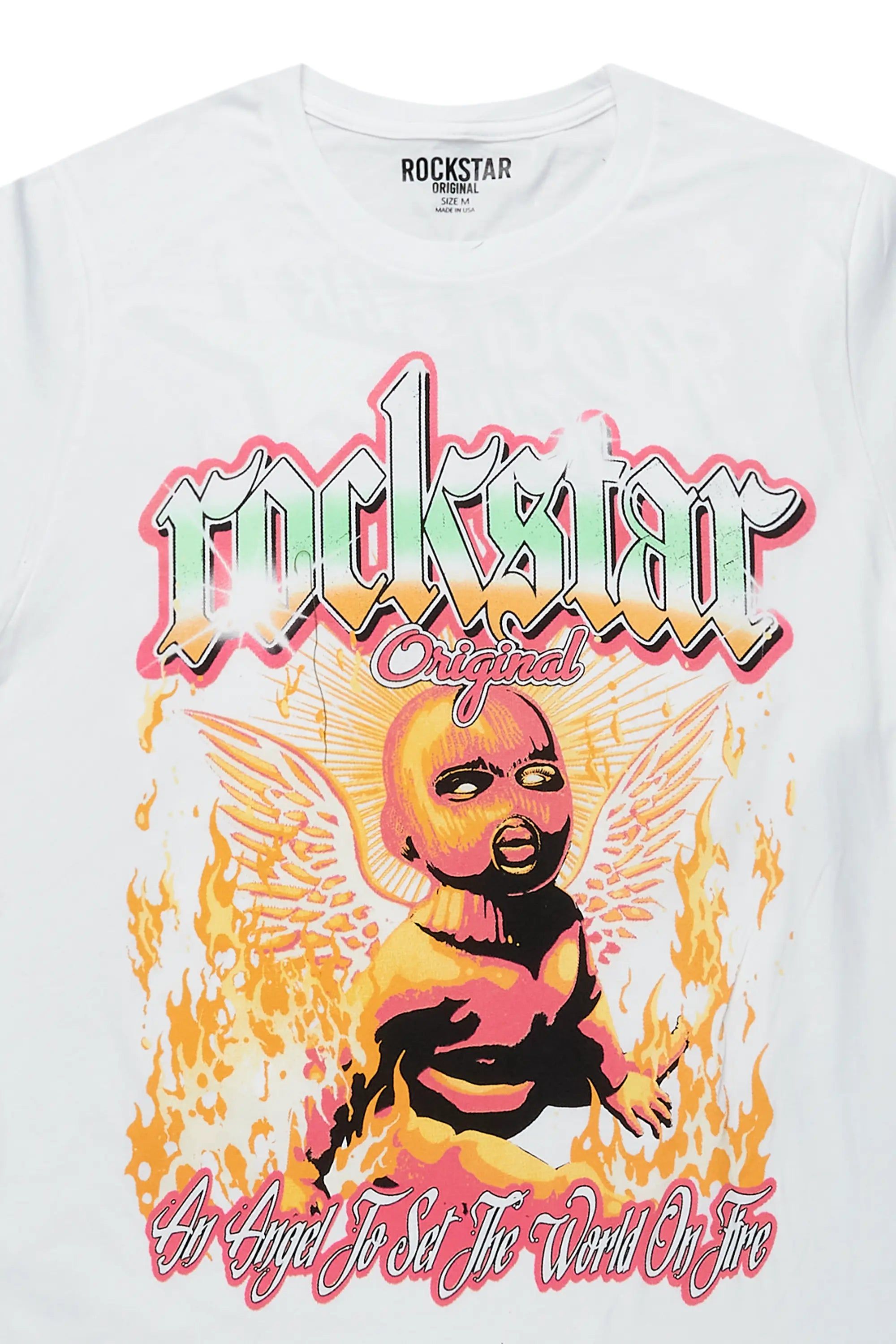 Whitefall White Graphic T-Shirt sold by Rockstar Original product image thumbnail 3