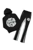 Thierry Black Super Stacked Flare Track Pant Set sold by Rockstar Original
