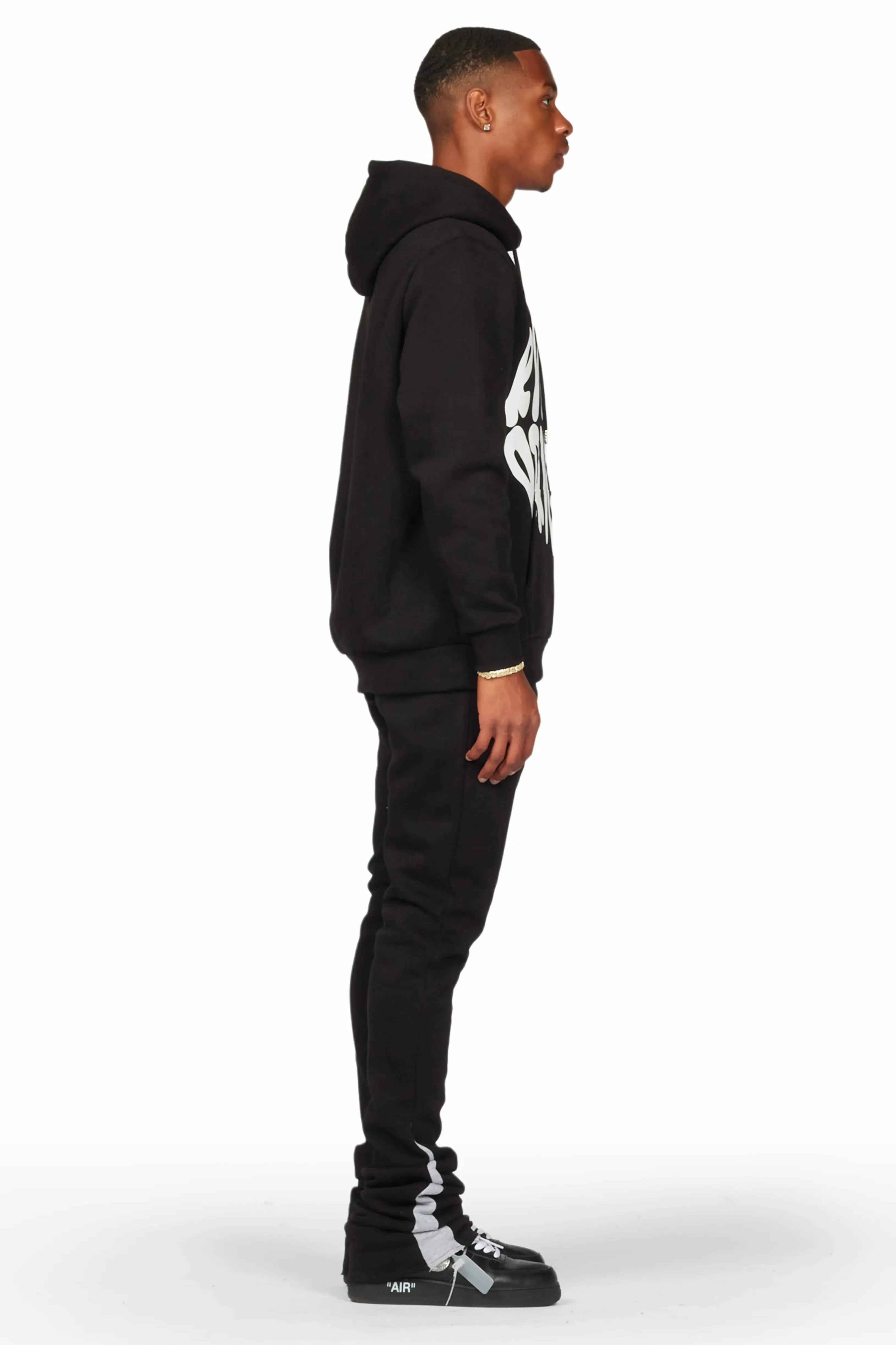 Thierry Black Super Stacked Flare Track Pant Set sold by Rockstar Original product image thumbnail 5