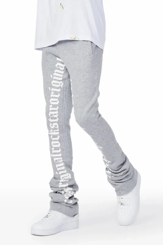 Callie Heather Grey Super Stacked Pants sold by Rockstar Original
