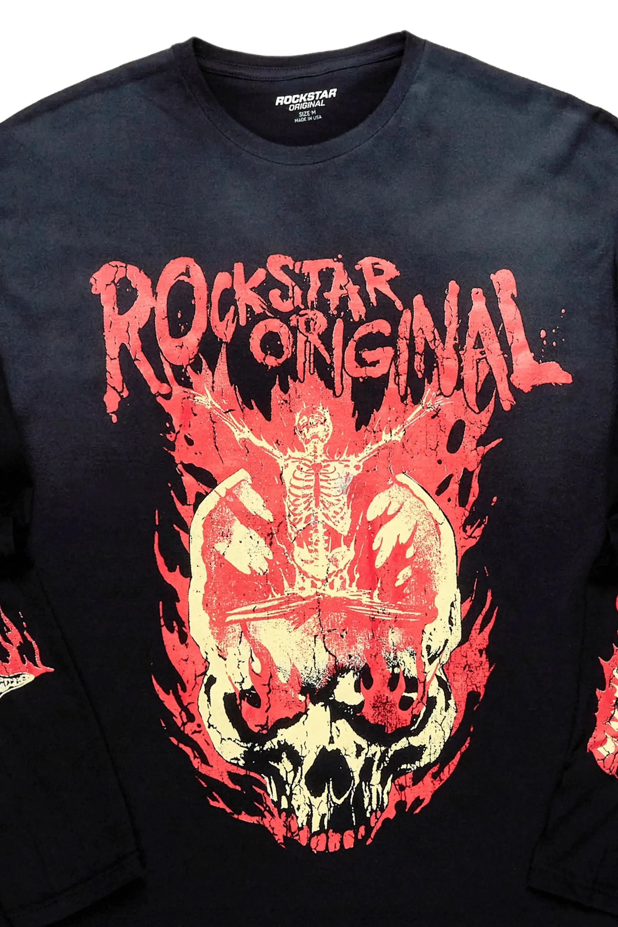 Waho Black Long Sleeve Graphic T-Shirt sold by Rockstar Original product image thumbnail 3