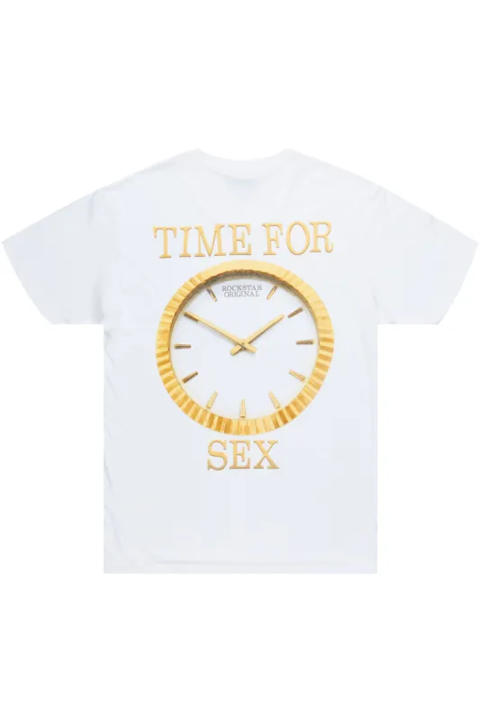 Realex White Graphic T-Shirt sold by Rockstar Original