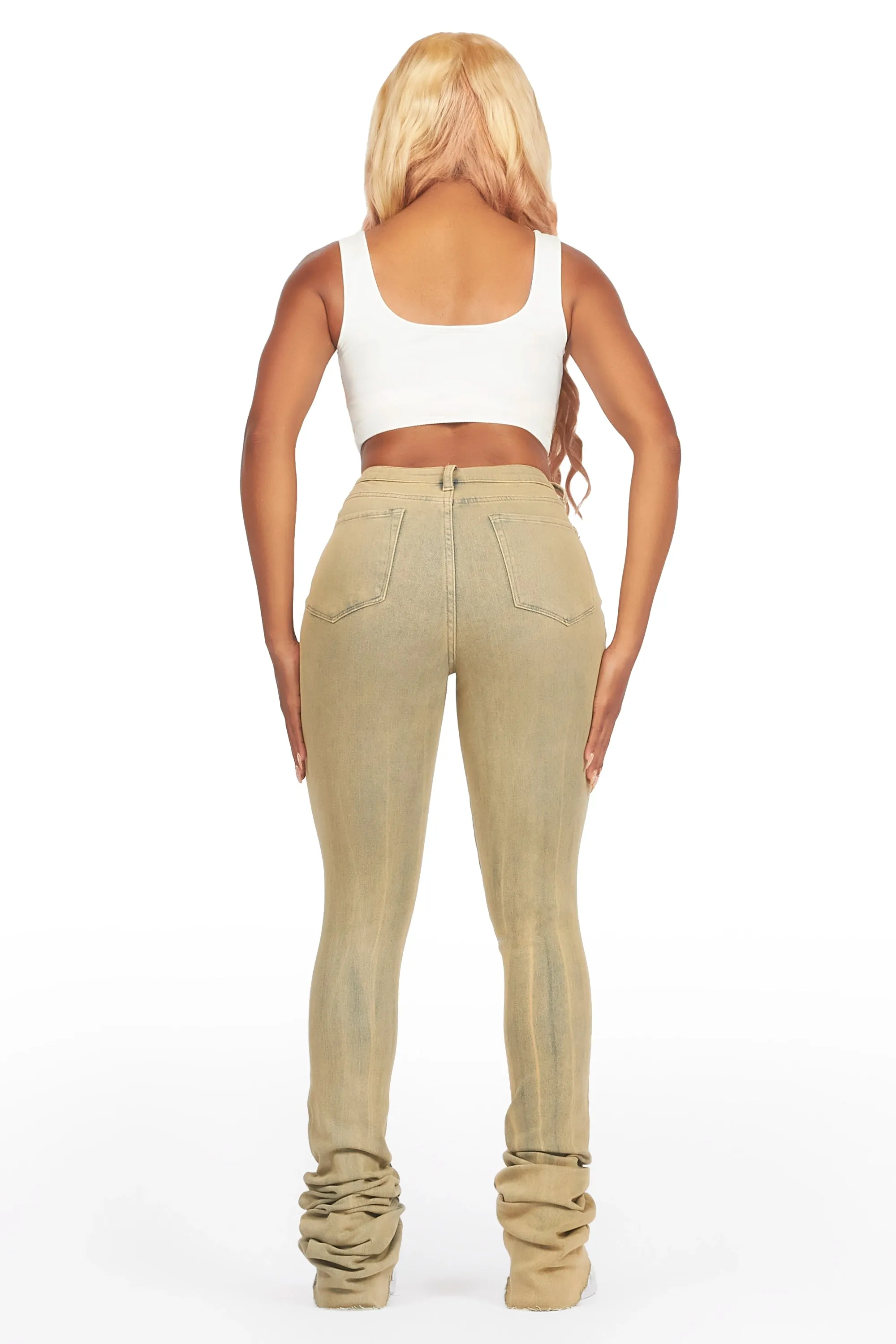 Got A Crush Tinted Light Wash Distressed Super Stacked Jean sold by Rockstar Original product image thumbnail 5