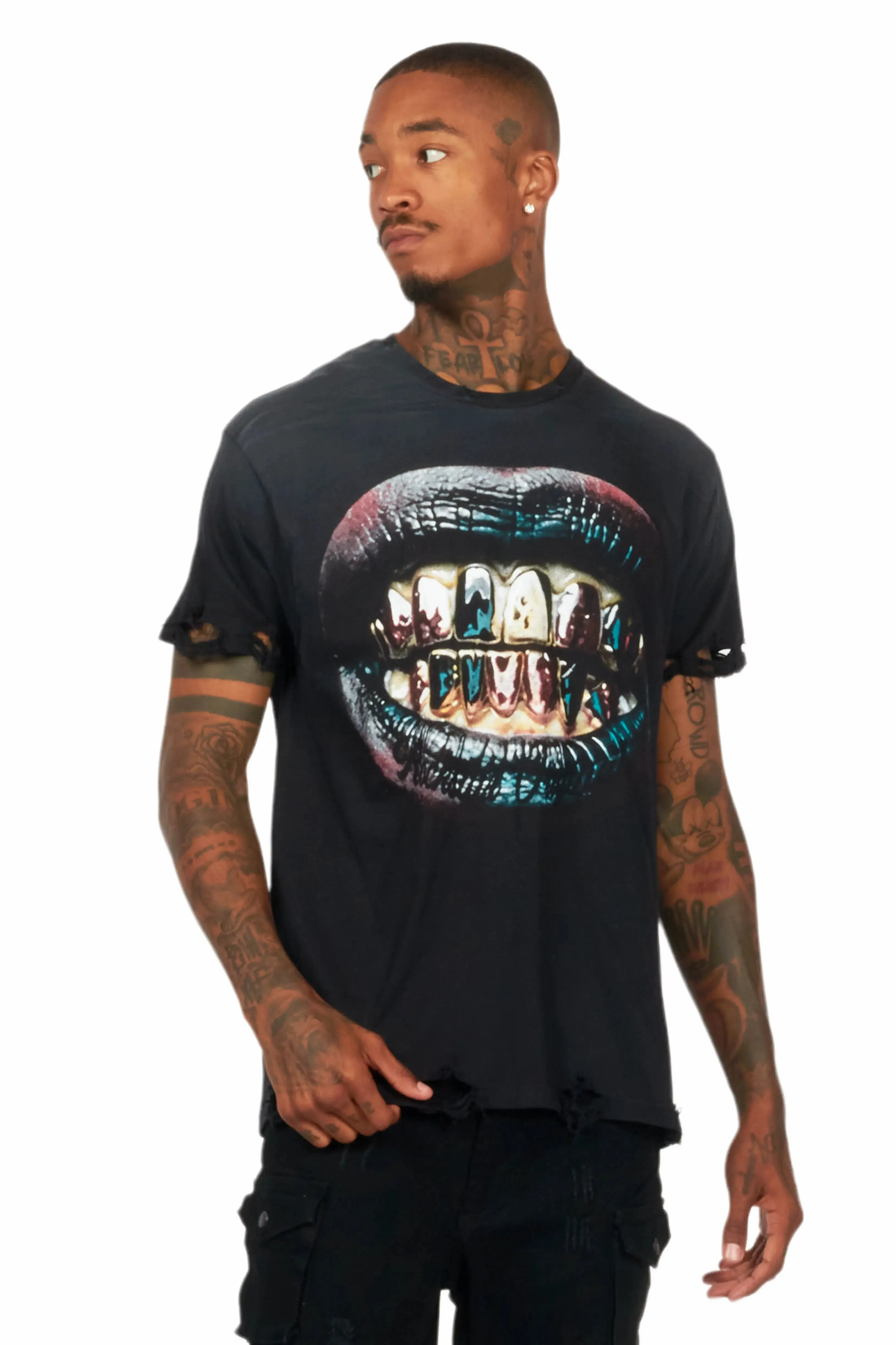 Gonen Black Oversized Graphic T-Shirt sold by Rockstar Original product image thumbnail 2