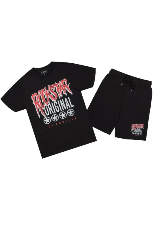 Wizzurd Black T-Shirt/Short Set sold by Rockstar Original