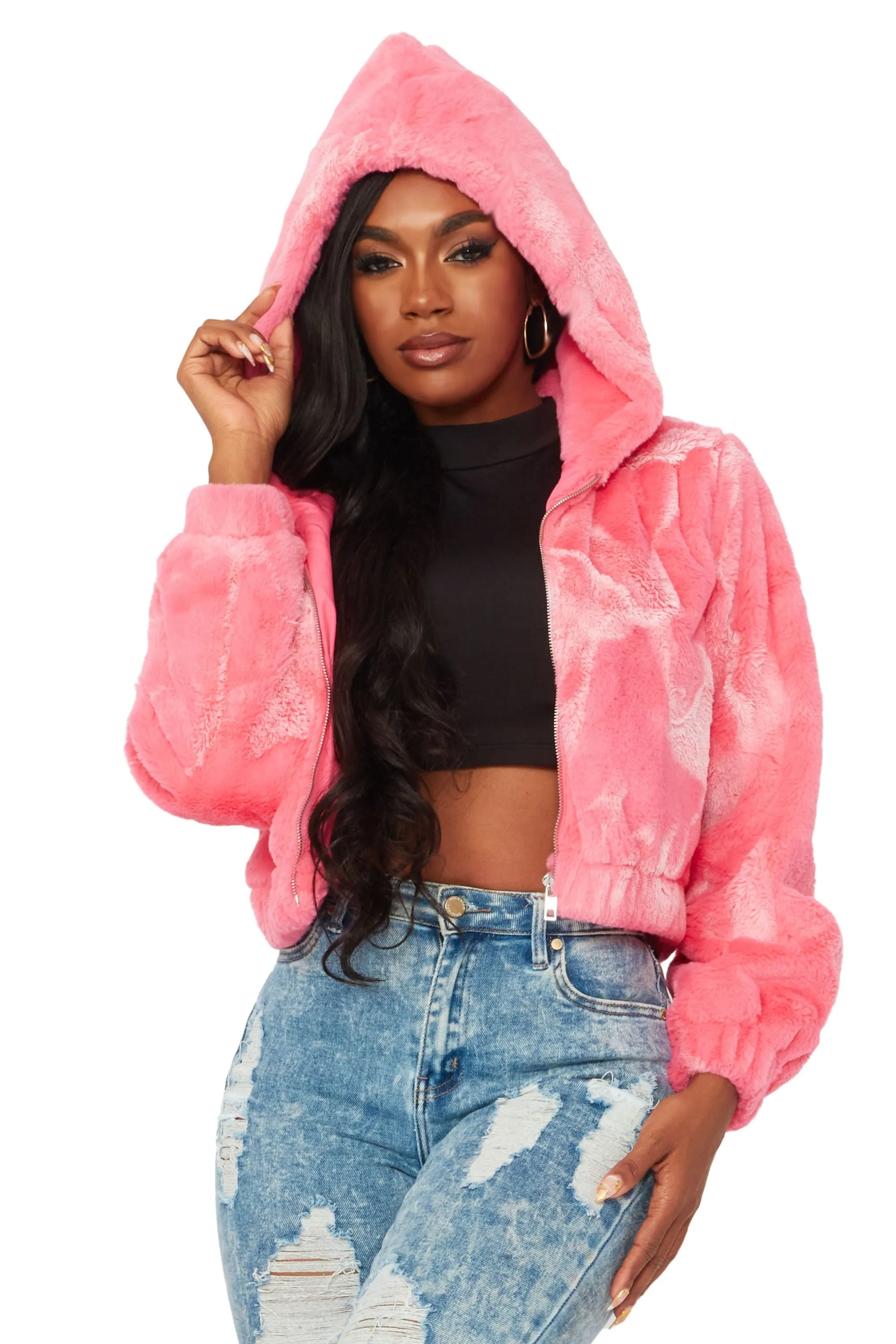 Charise Pink Fur Jacket sold by Rockstar Original product image thumbnail 2