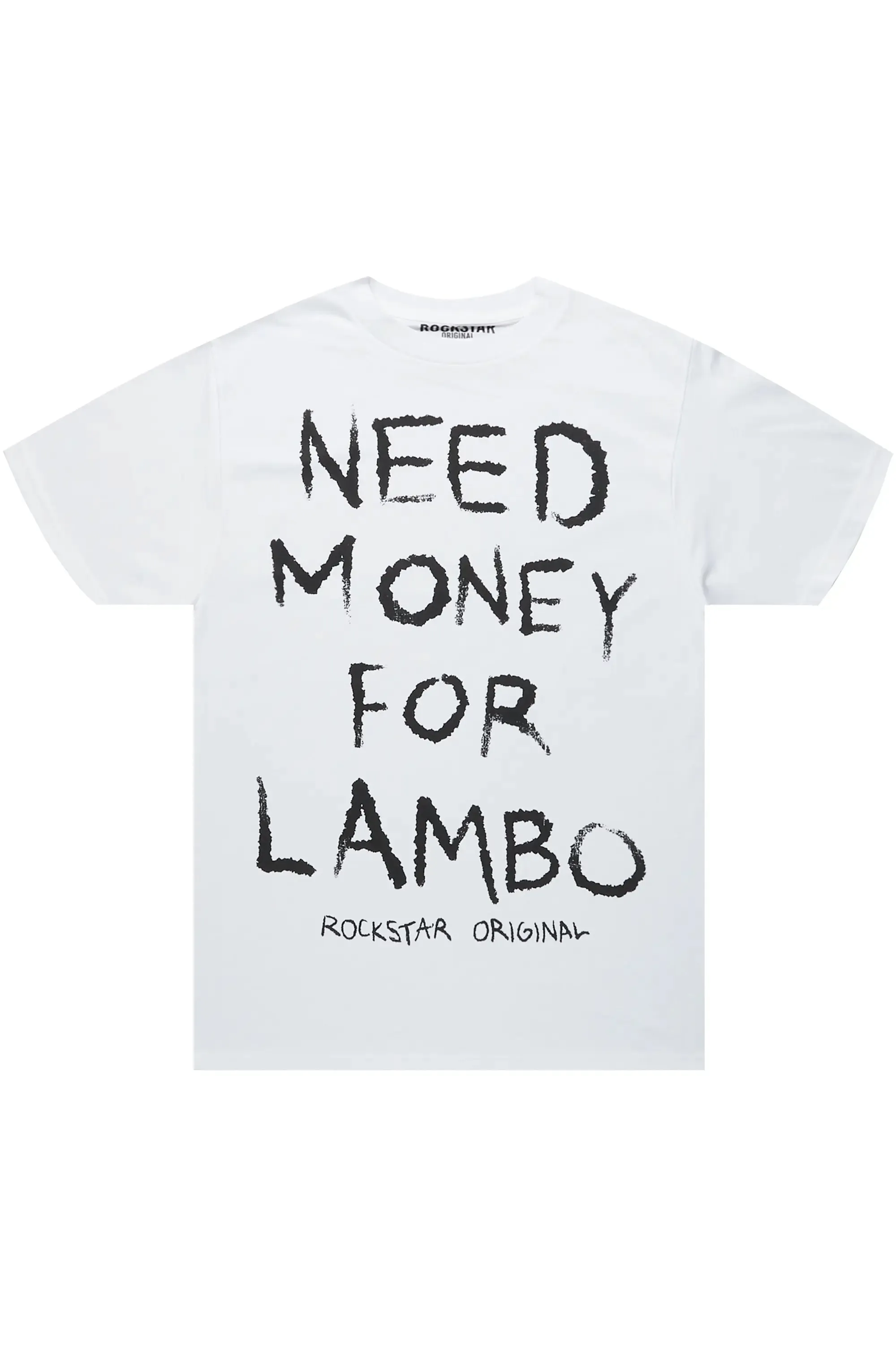 Needmoney White Graphic T-Shirt sold by Rockstar Original