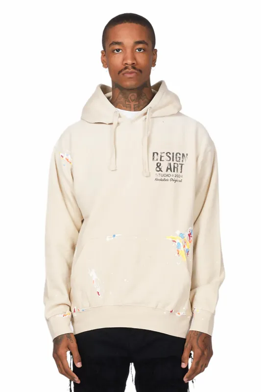 Mancha Beige Graphic Hoodie sold by Rockstar Original