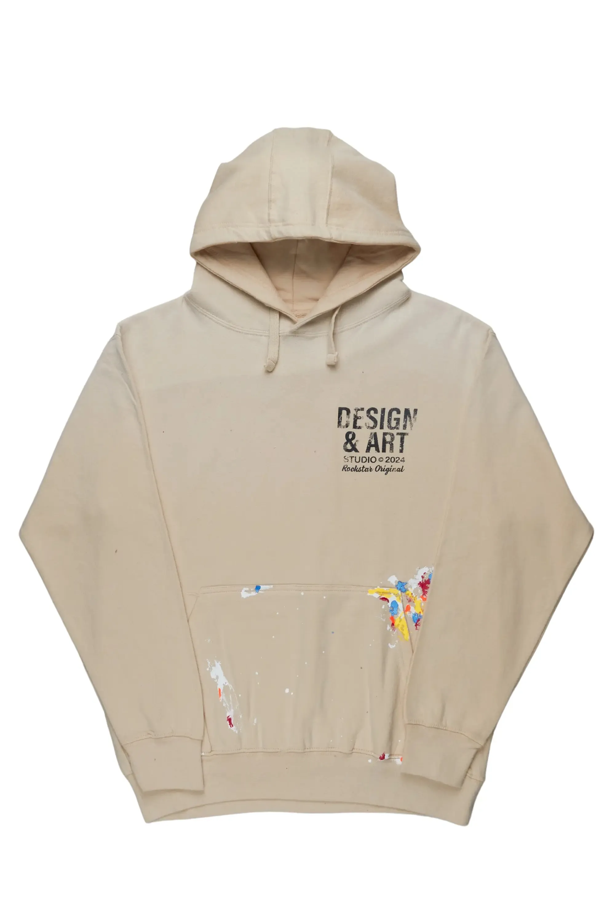 Mancha Beige Graphic Hoodie sold by Rockstar Original product image thumbnail 2
